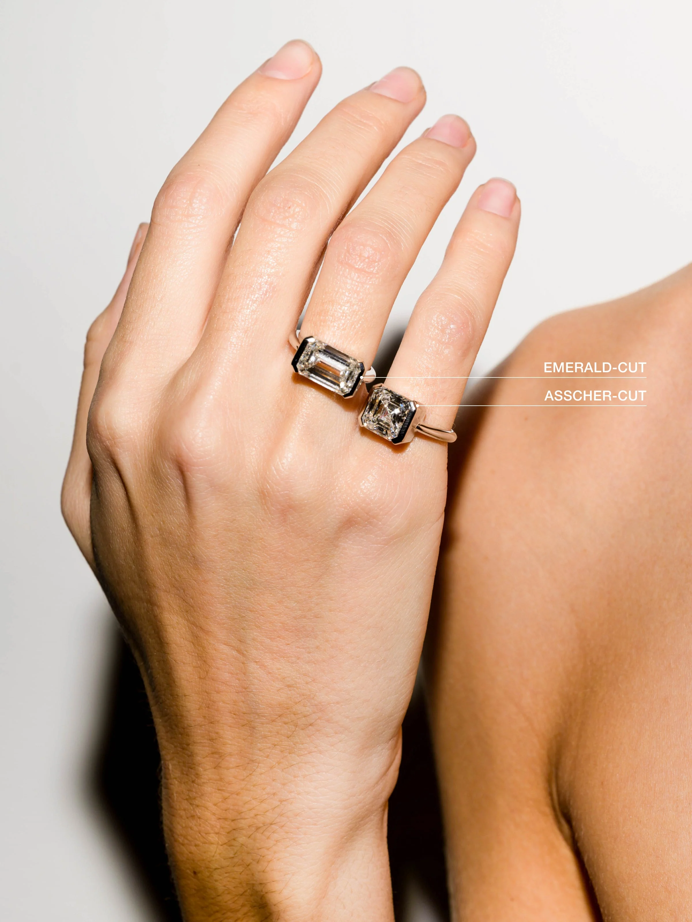Dorsey - 14K INES EMERALD - CUT RING IN LAB DIAMOND - Image 3