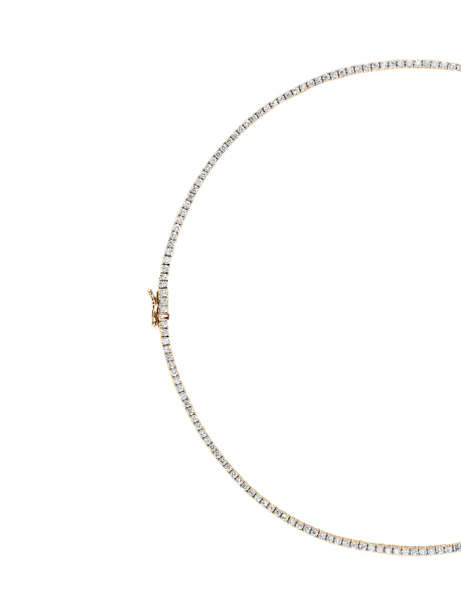 Dorsey - 14K MOSS RIVIÈRE NECKLACE IN 1.8MM LAB DIAMOND - Image 2