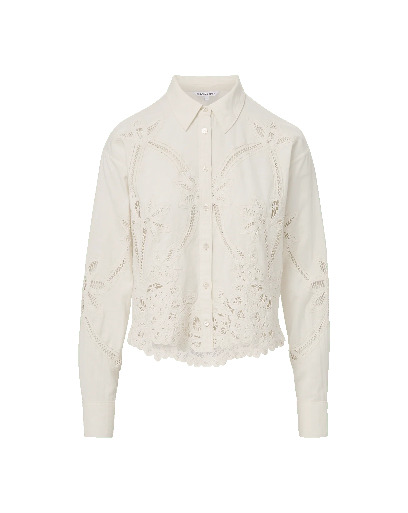 Veronica Beard - Aderes Eyelet Button - Down Shirt - Image 5
