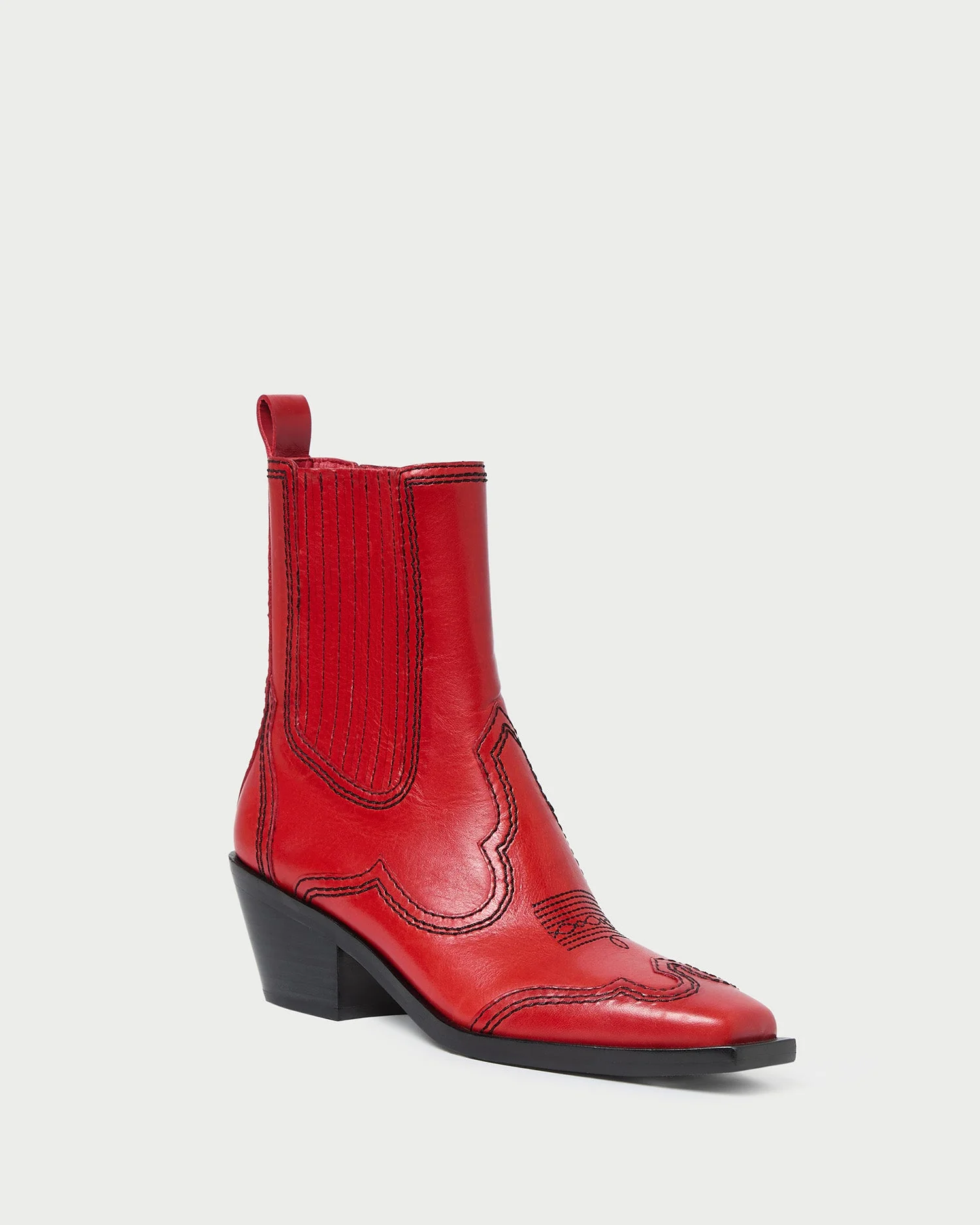 Loeffler Randall - Agnes Red Leather Western Boot - Image 3