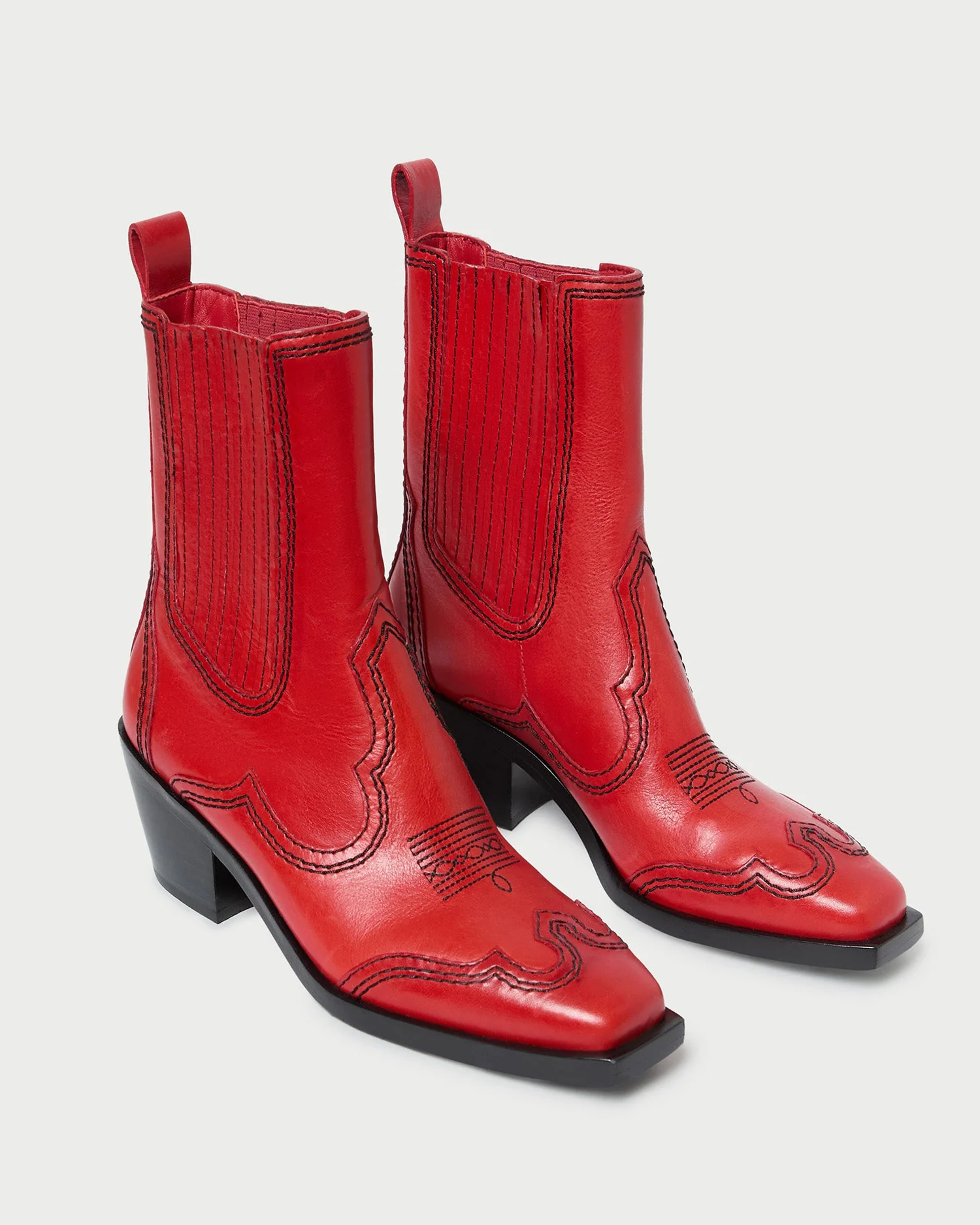 Loeffler Randall - Agnes Red Leather Western Boot - Image 4
