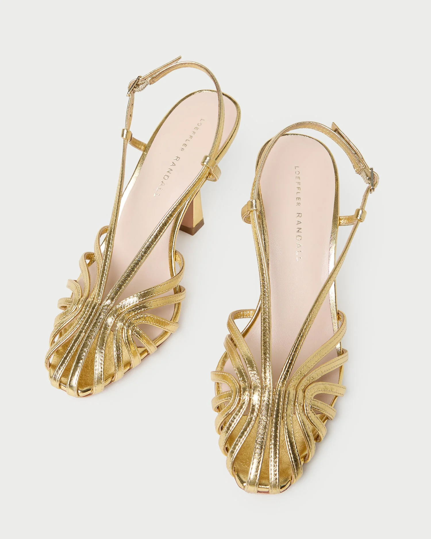 Loeffler Randall - Alexandra Gold Slingback Heeled Sandal - Image 3