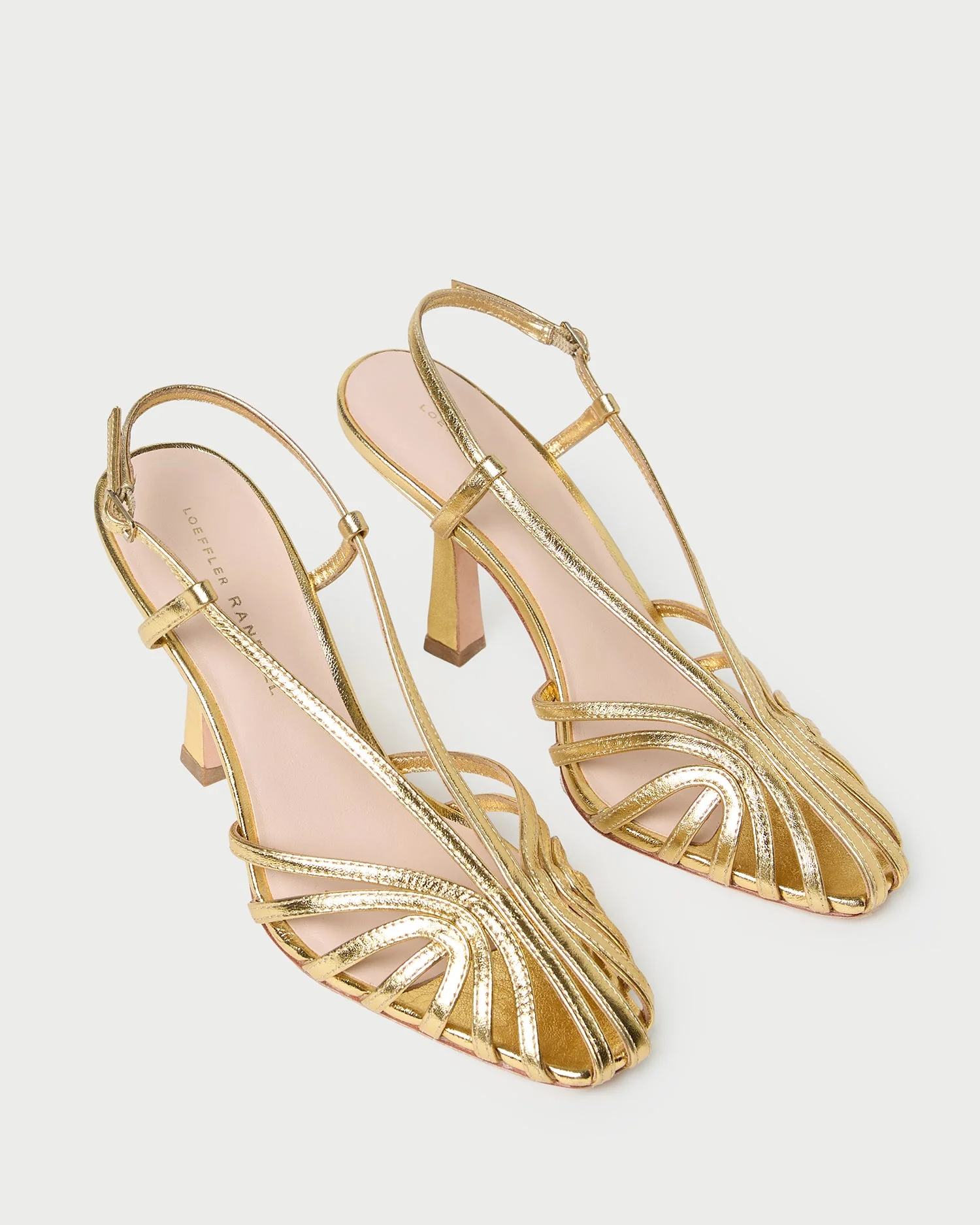 Loeffler Randall - Alexandra Gold Slingback Heeled Sandal - Image 4