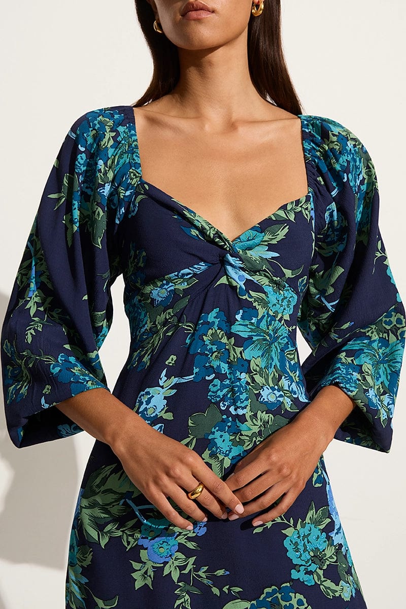 Faithfull - Amias Mini Dress Escala Floral Navy - Final Sale - Image 2