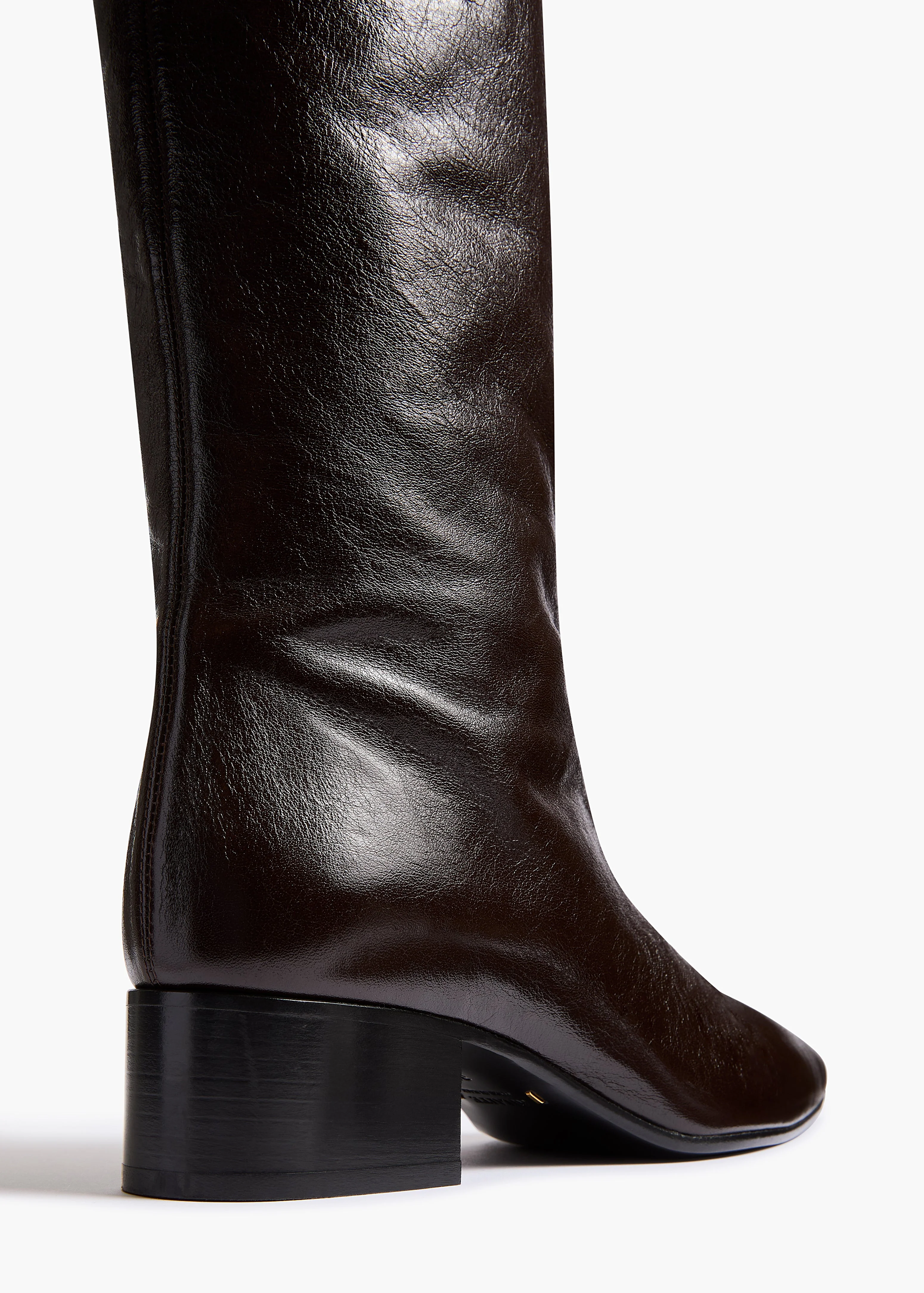 Khaite - Andee Knee - High Boot in Black Glazed Leather - Image 9