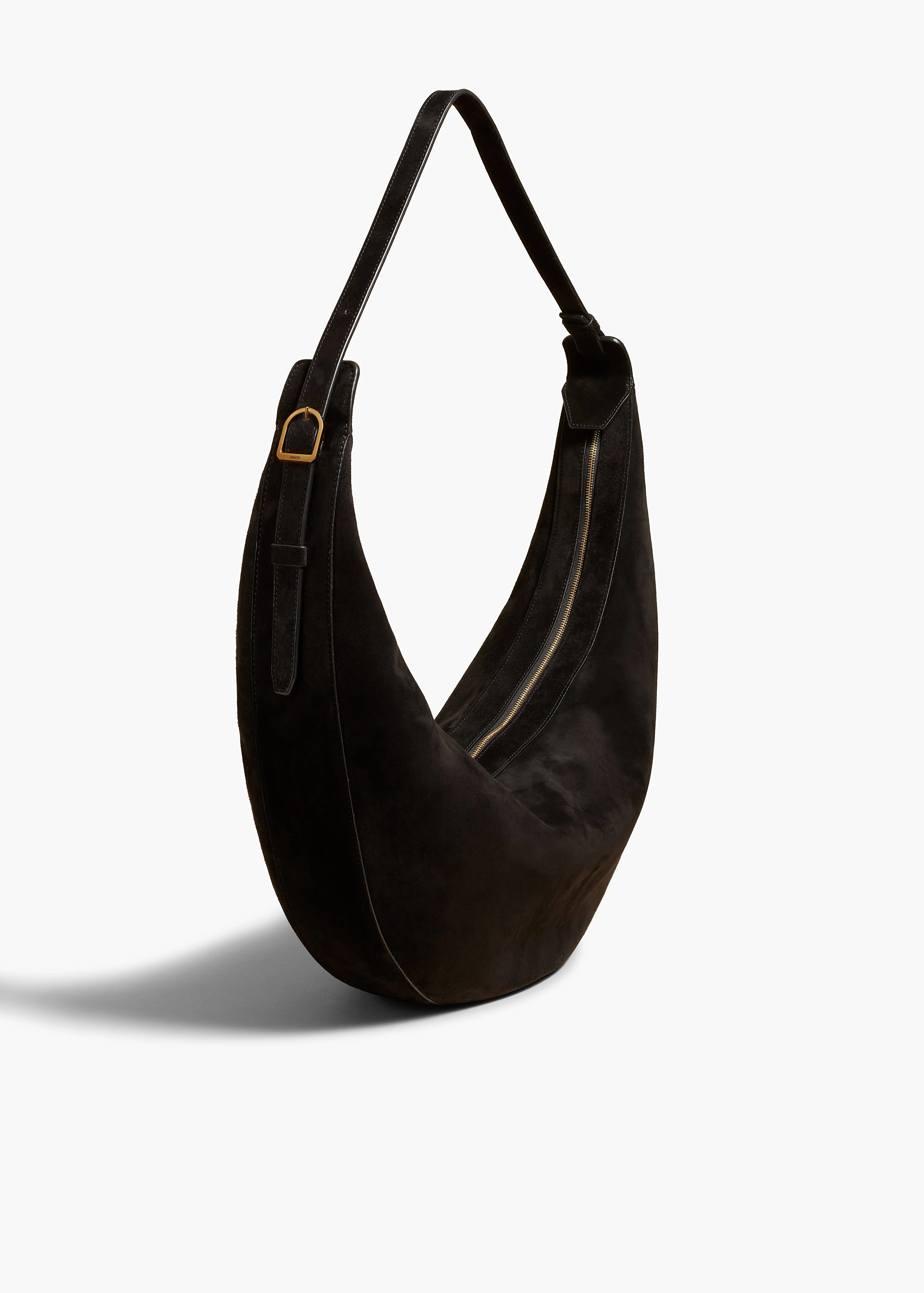Khaite - Augustina Hobo in Black Suede