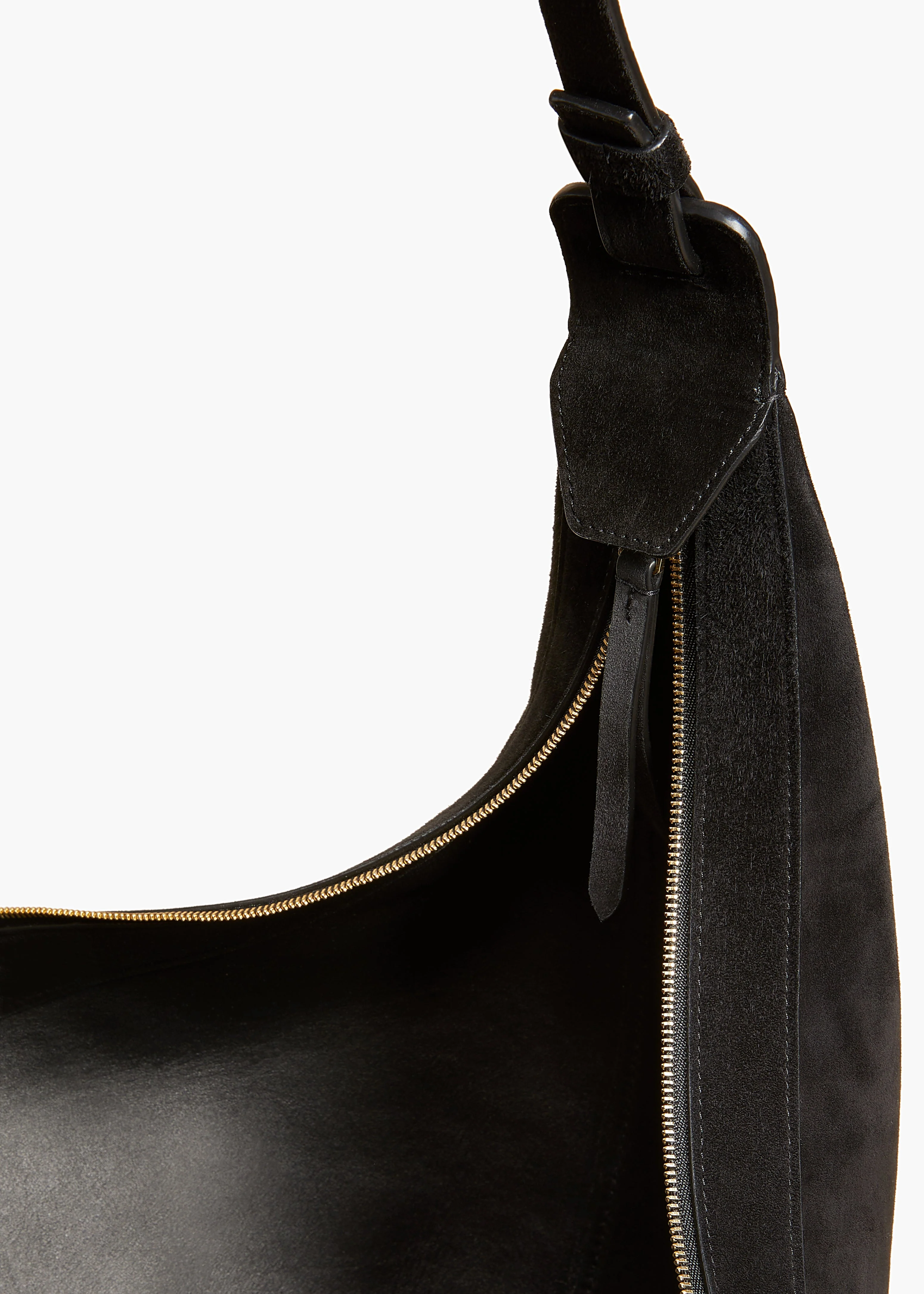 Khaite - Augustina Hobo in Black Suede - Image 10