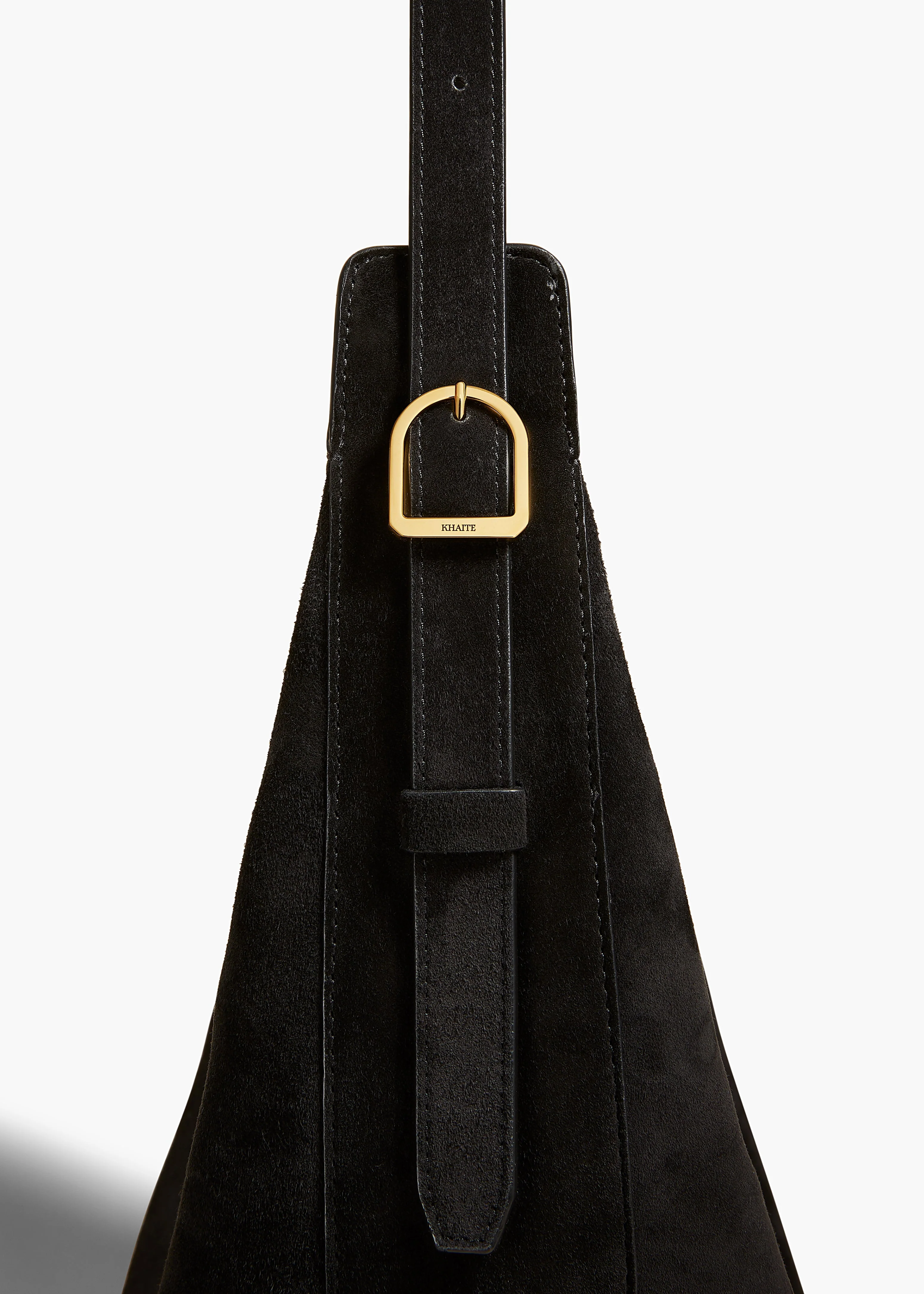Khaite - Augustina Hobo in Black Suede - Image 3