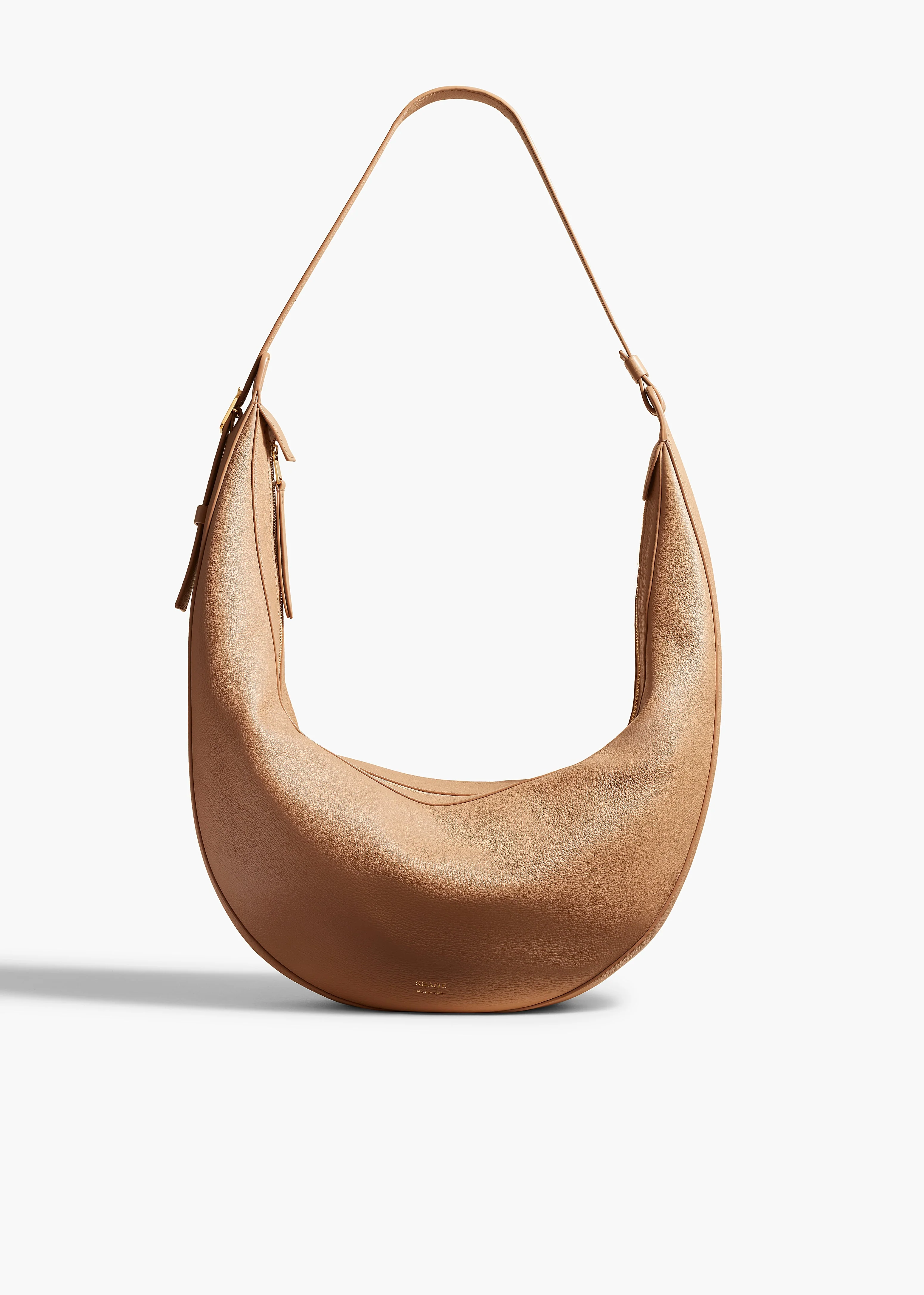 Khaite - Augustina Hobo in Hazelnut Pebbled Leather - Image 2