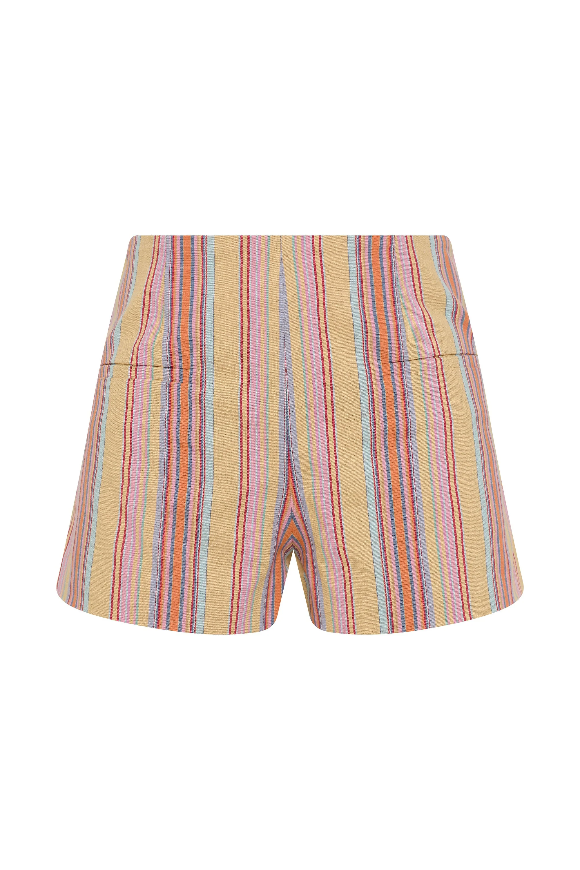 Faithfull - Aurora Mini Short Agua Stripe Mustard - Image 6