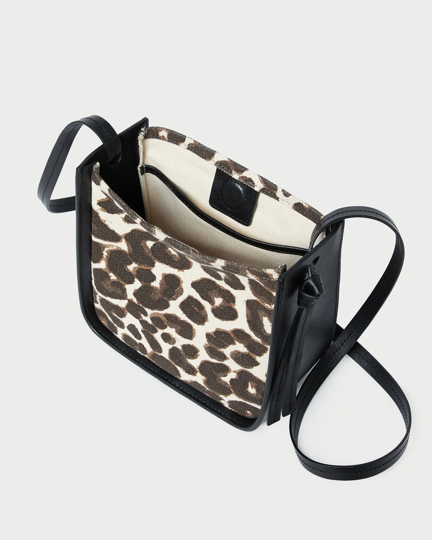 Loeffler Randall - Avalon Leopard/Black Canvas Crossbody - Image 4