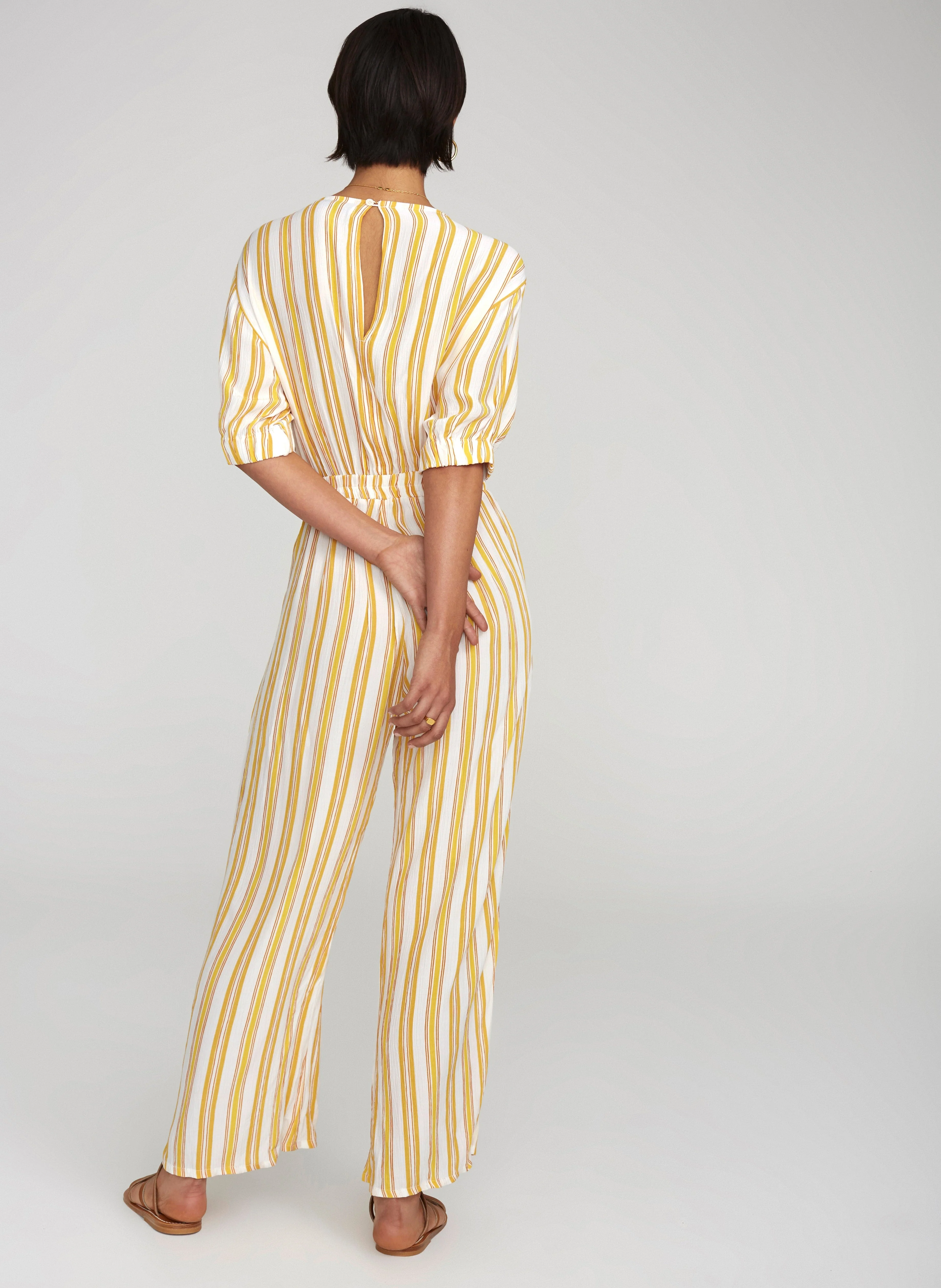 Faithfull - Azure Stripe Print Sun Matese Jumpsuit - Final Sale - Image 3