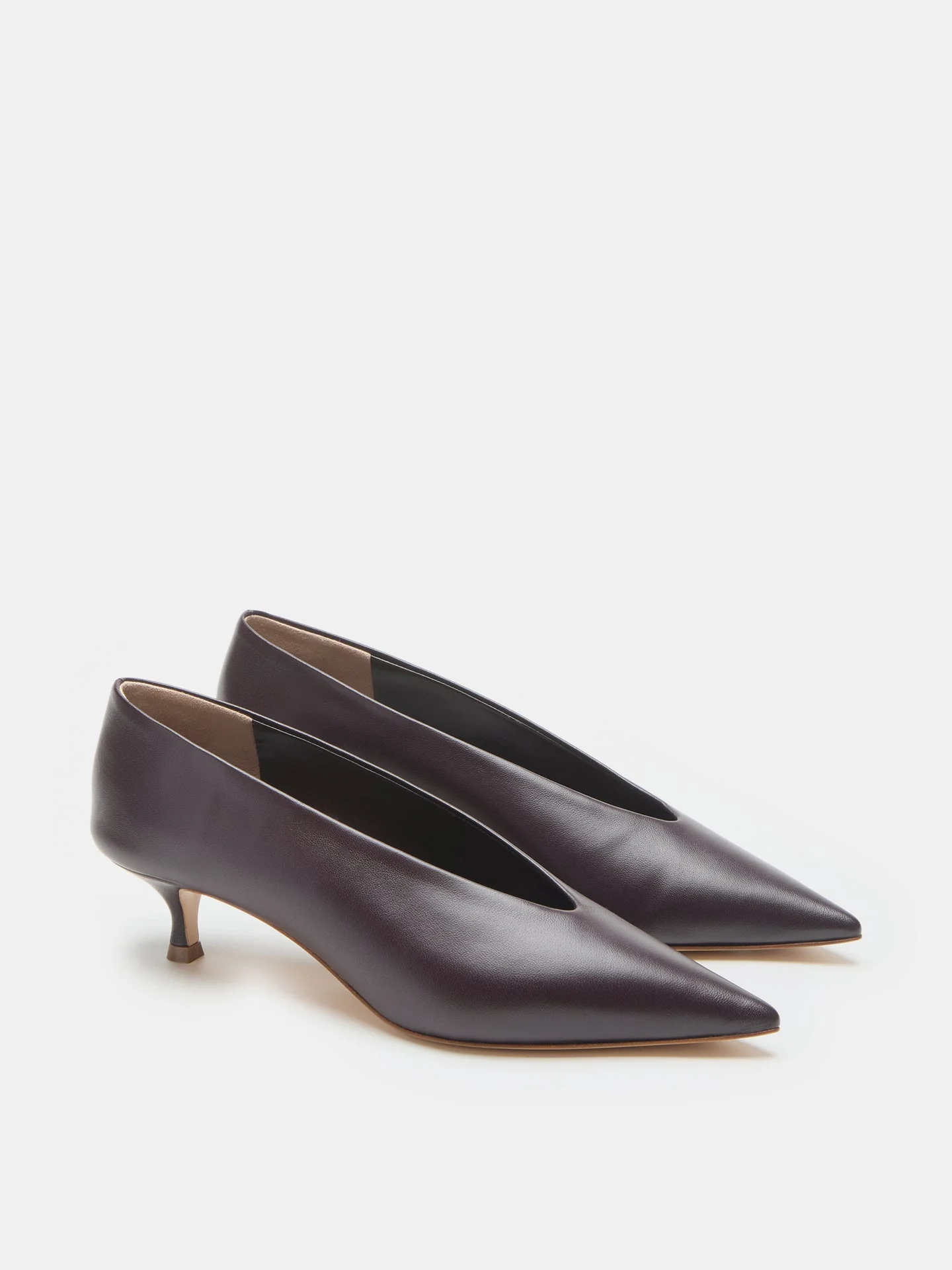 Le Monde Beryl - Babouche Kitten/ Plum Leather - Image 2