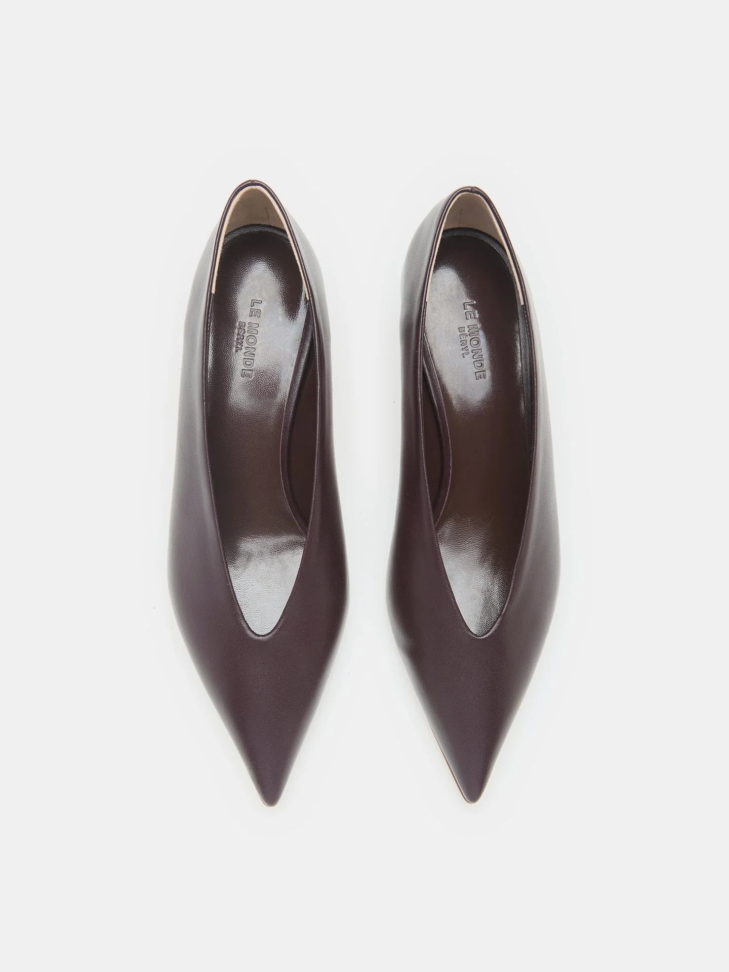 Le Monde Beryl - Babouche Kitten/ Plum Leather - Image 3