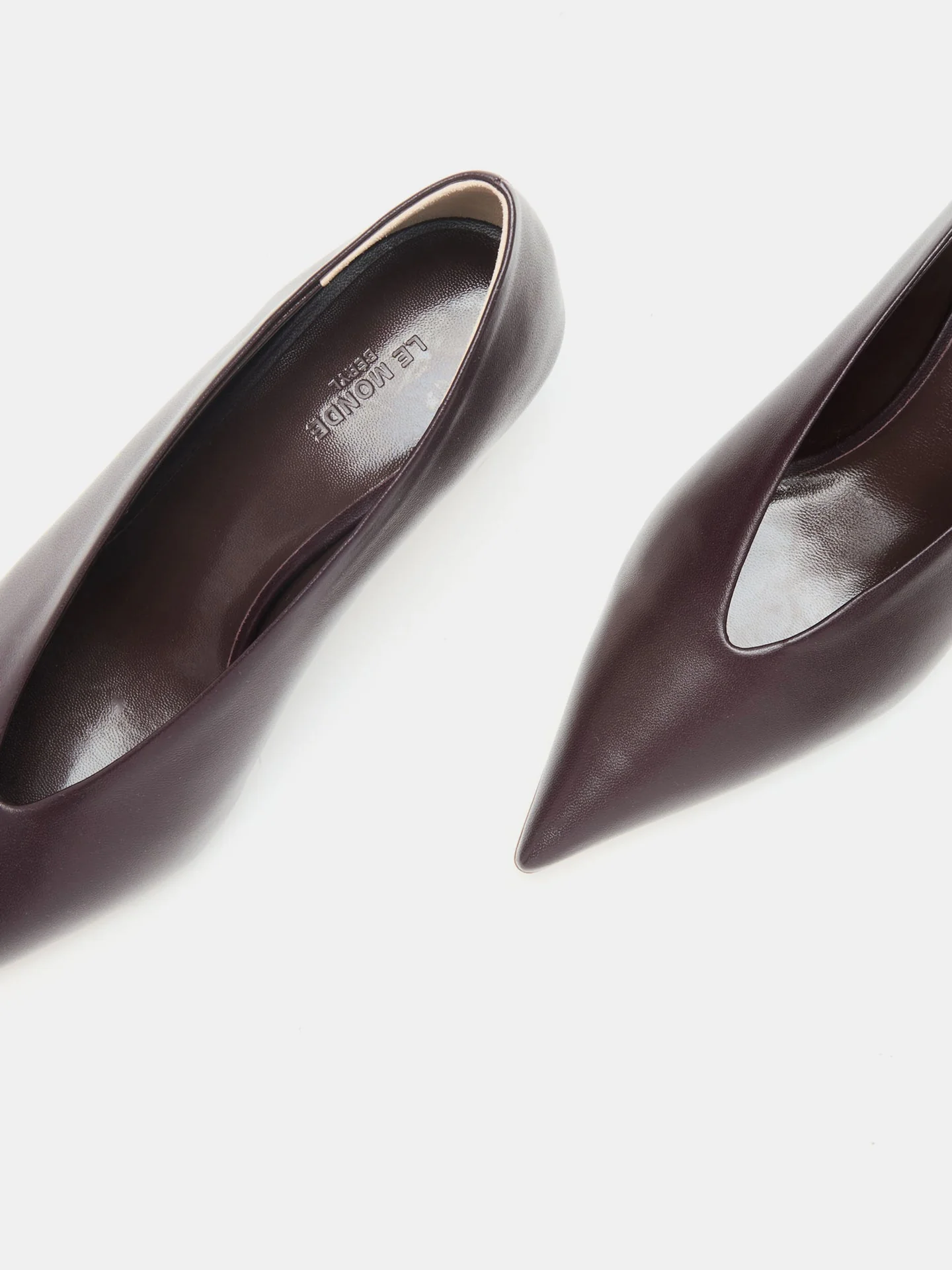 Le Monde Beryl - Babouche Kitten/ Plum Leather - Image 4