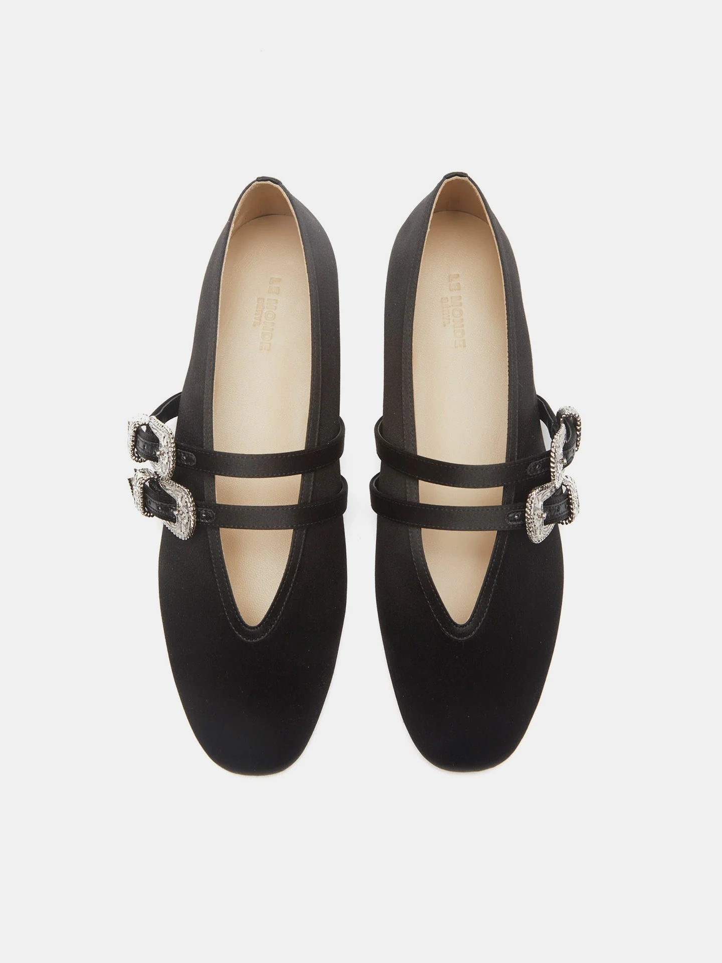 Le Monde Beryl - Ballet Claudia Slipper / Black Satin - Image 3
