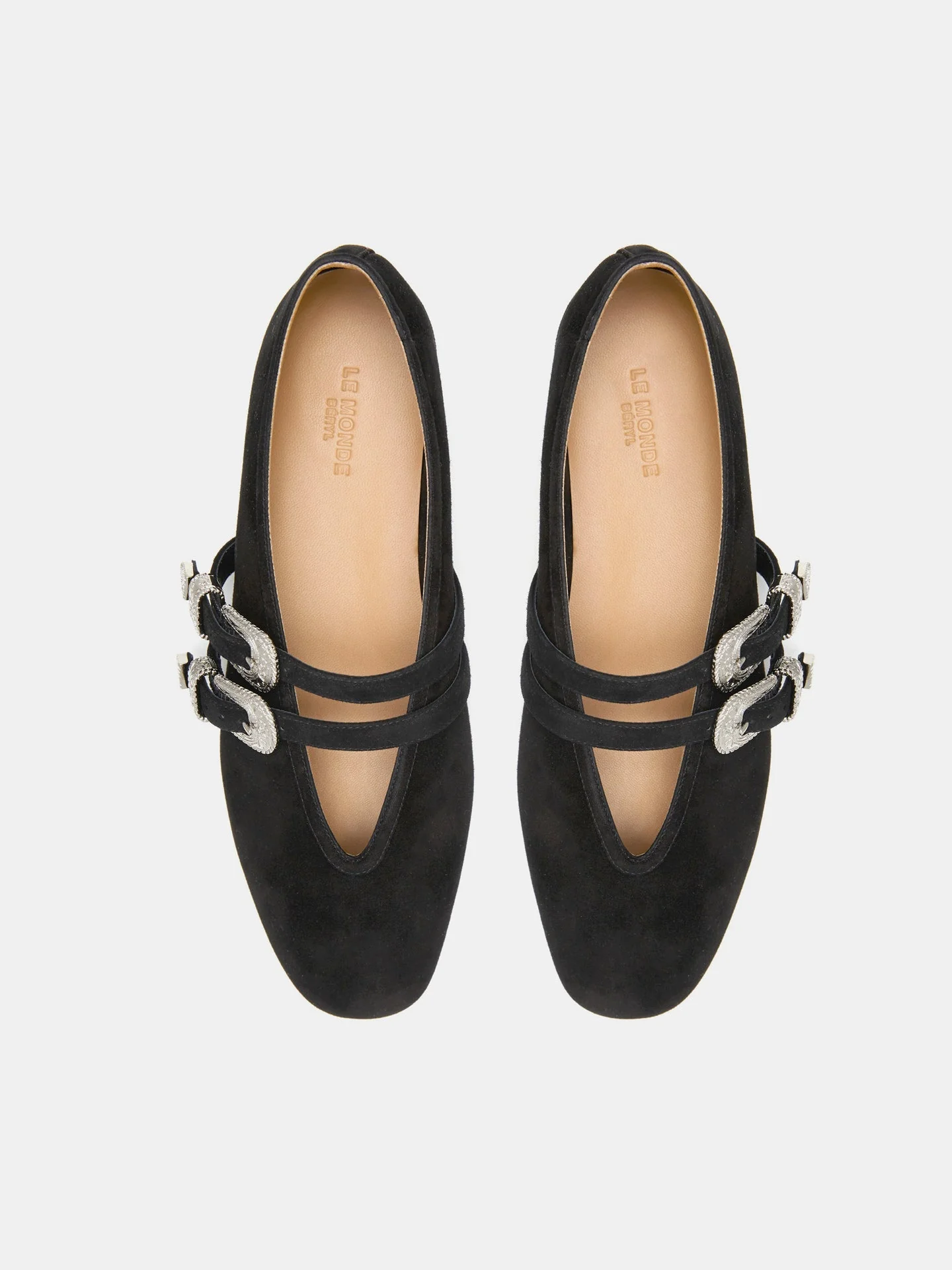 Le Monde Beryl - Ballet Claudia Slipper / Black Suede - Image 2