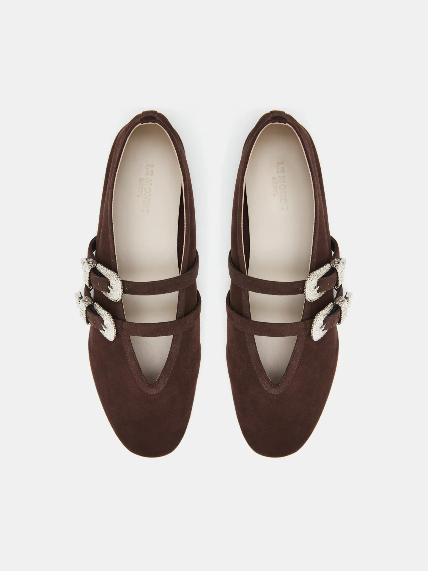 Le Monde Beryl - Ballet Claudia Slipper / Chocolate Suede - Image 3