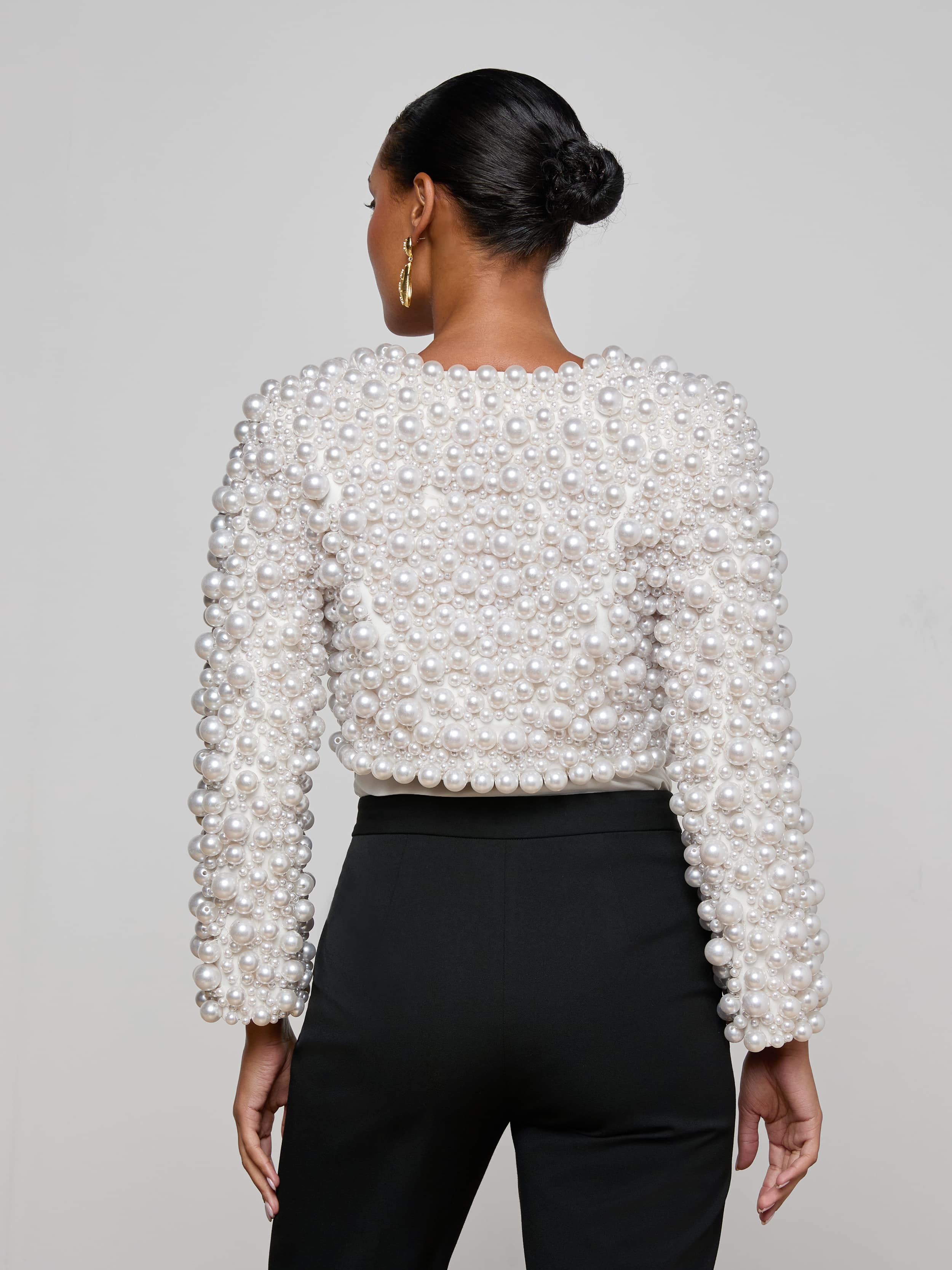 L'AGENCE - Belle Oversized Pearl Jacket - Image 5