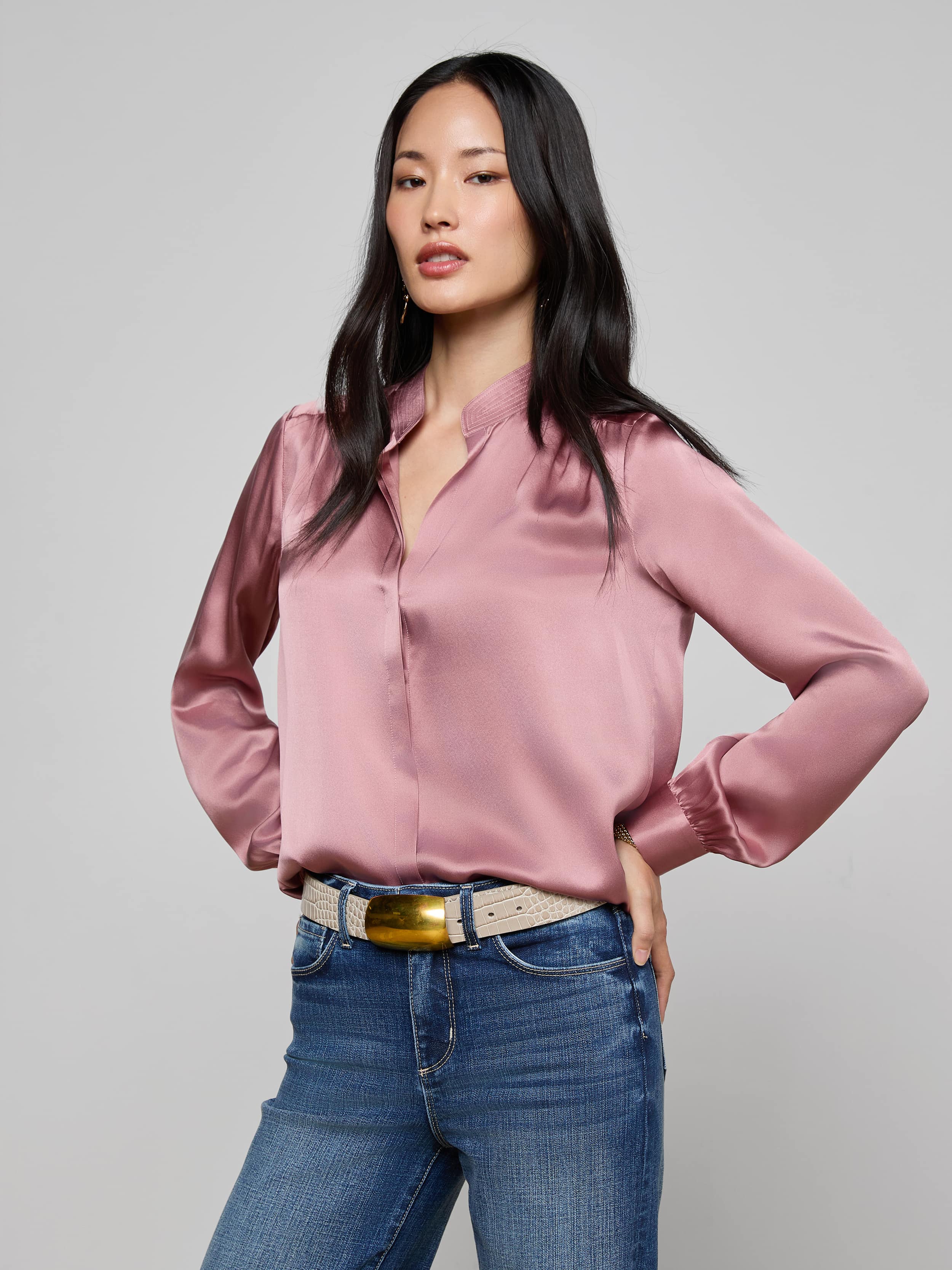 L'AGENCE - Bianca Silk Blouse - Image 3