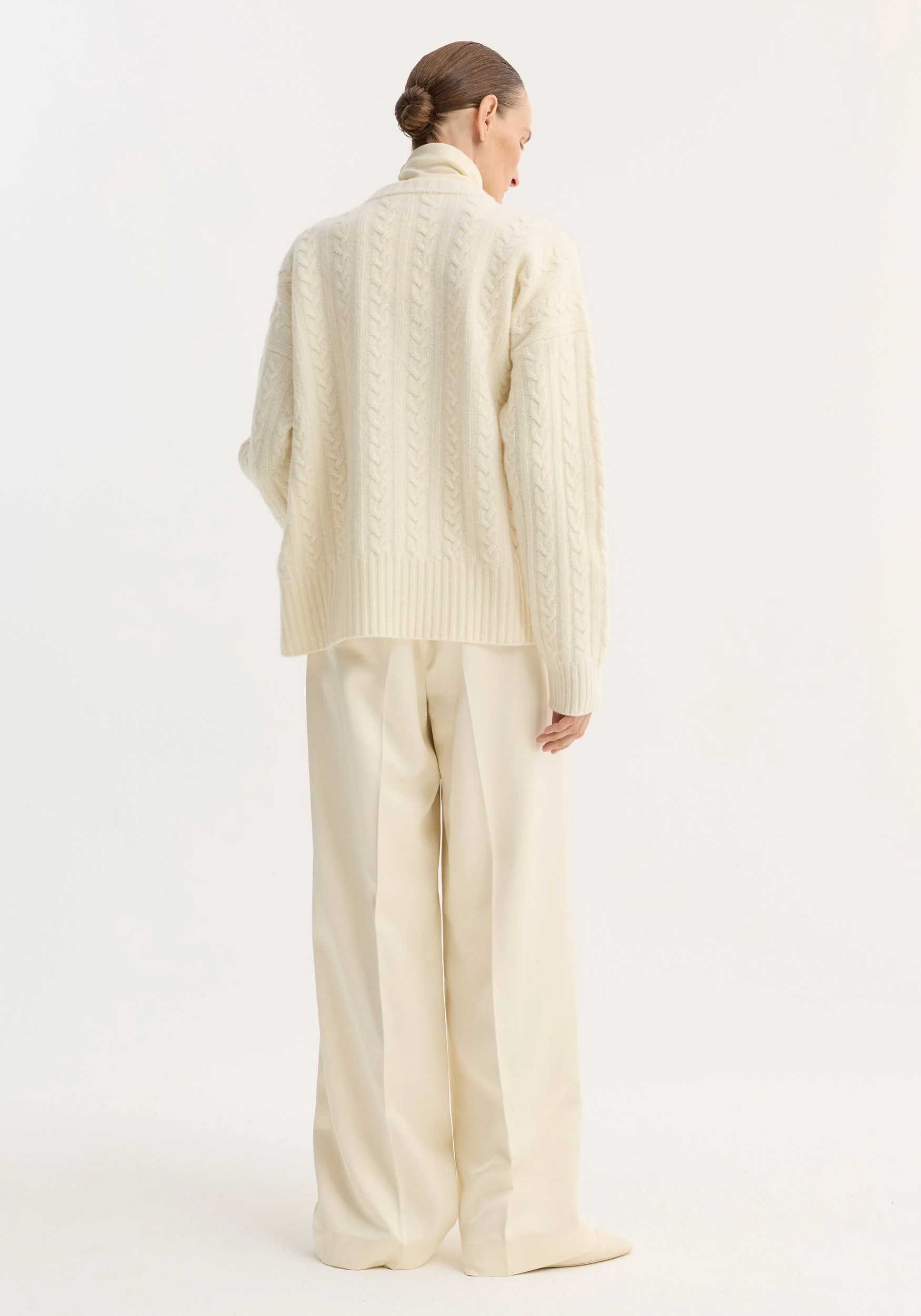 ROHE - Cable knit jumper | off white - Image 5