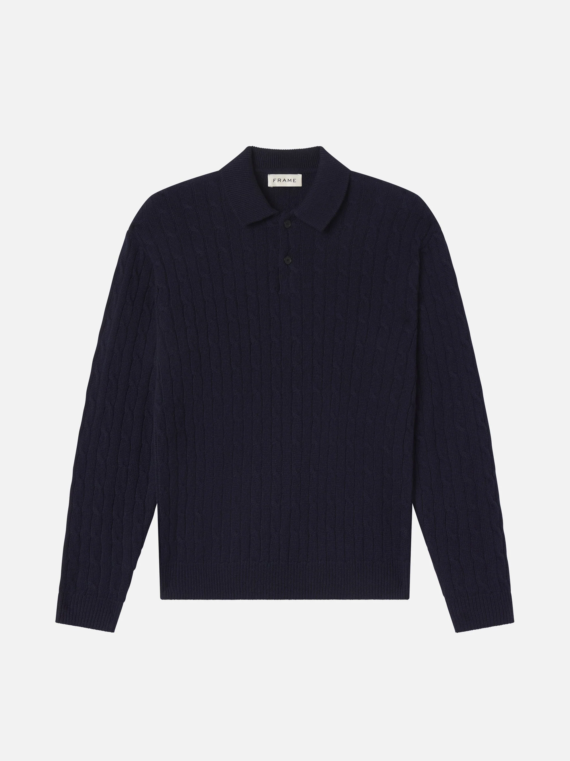FRAME - Cable Polo Sweater