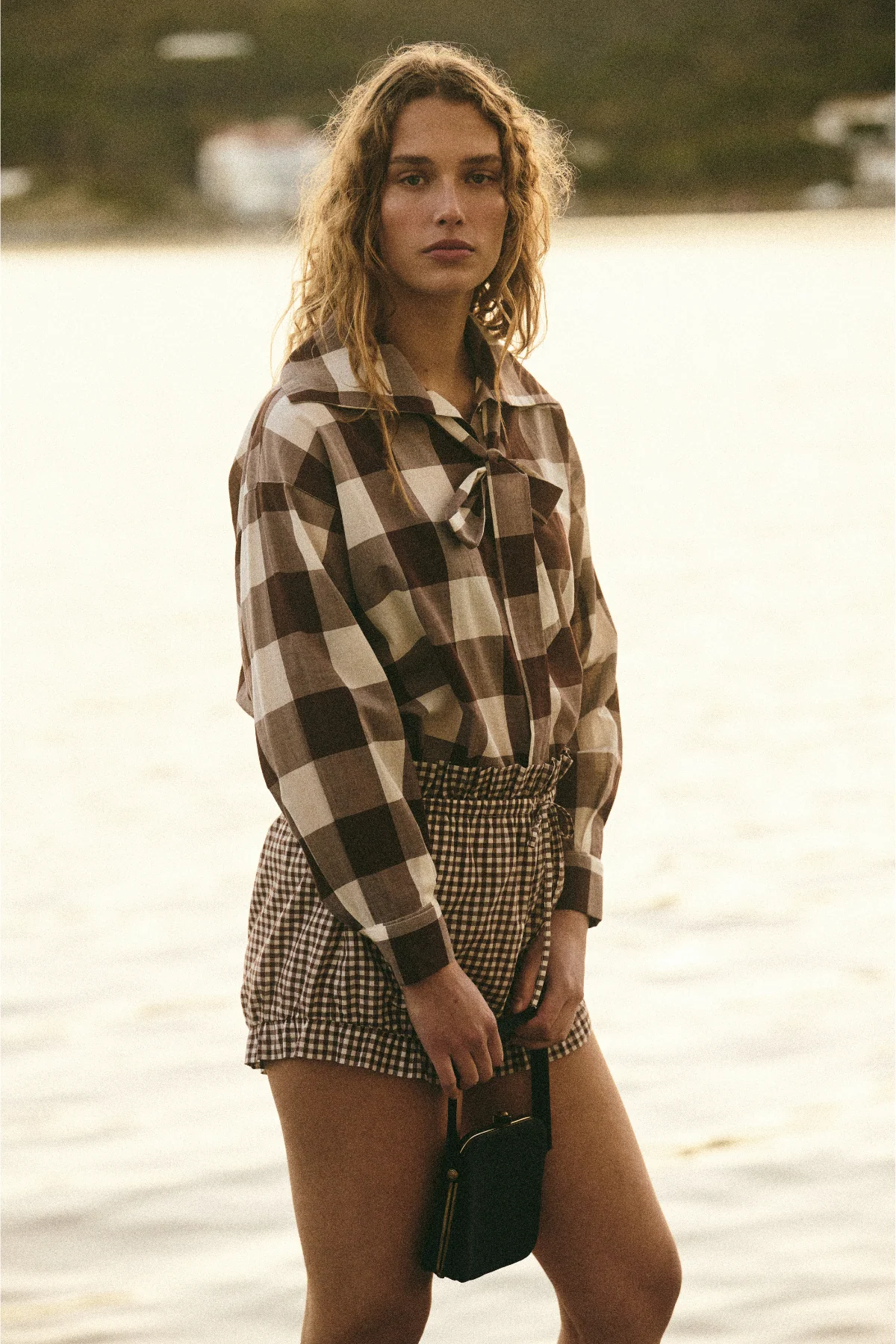Posse - CALLIE SHIRT - MOCHA GINGHAM - Image 9