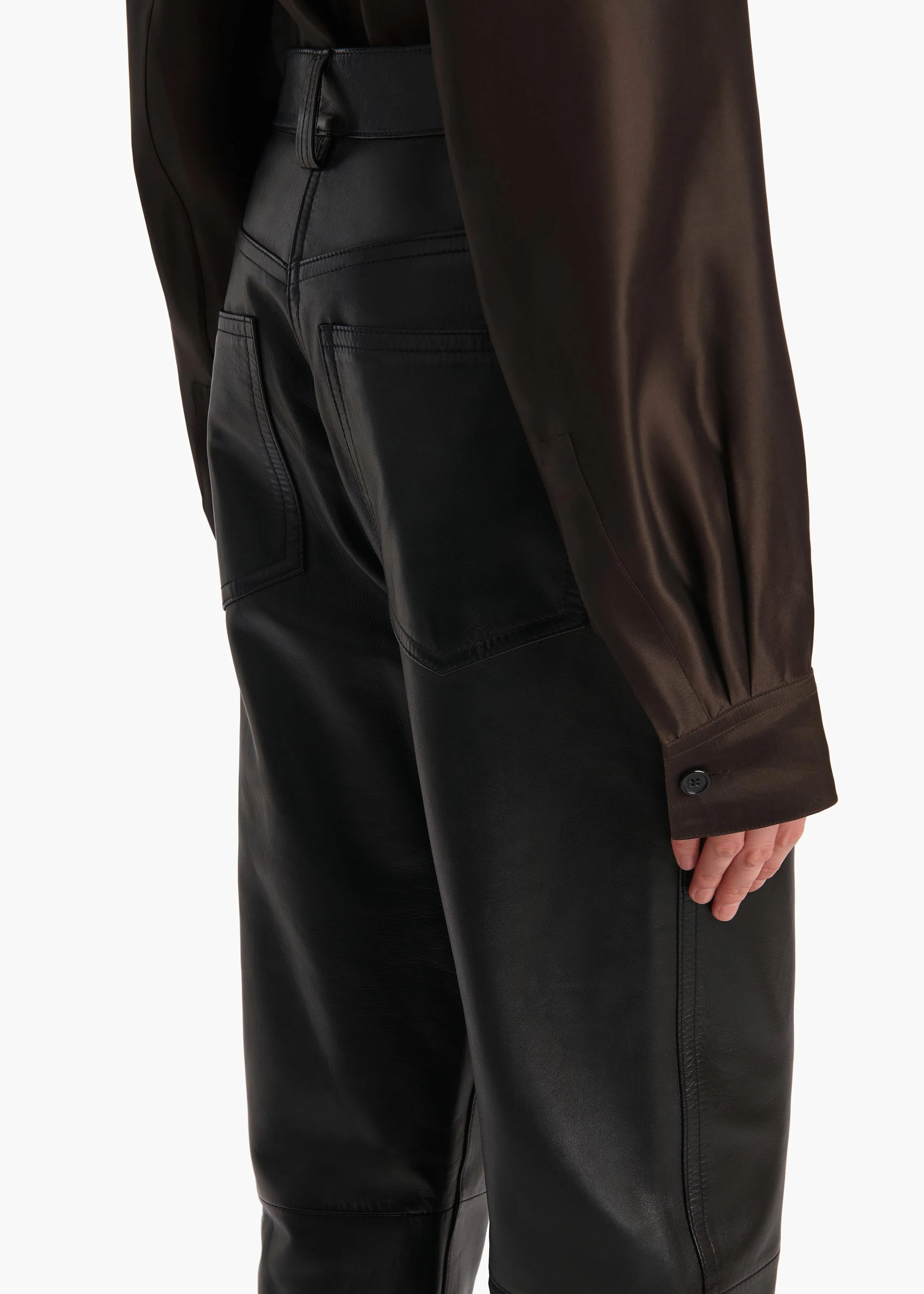 Khaite - Callum Pant in Black Leather - Image 6