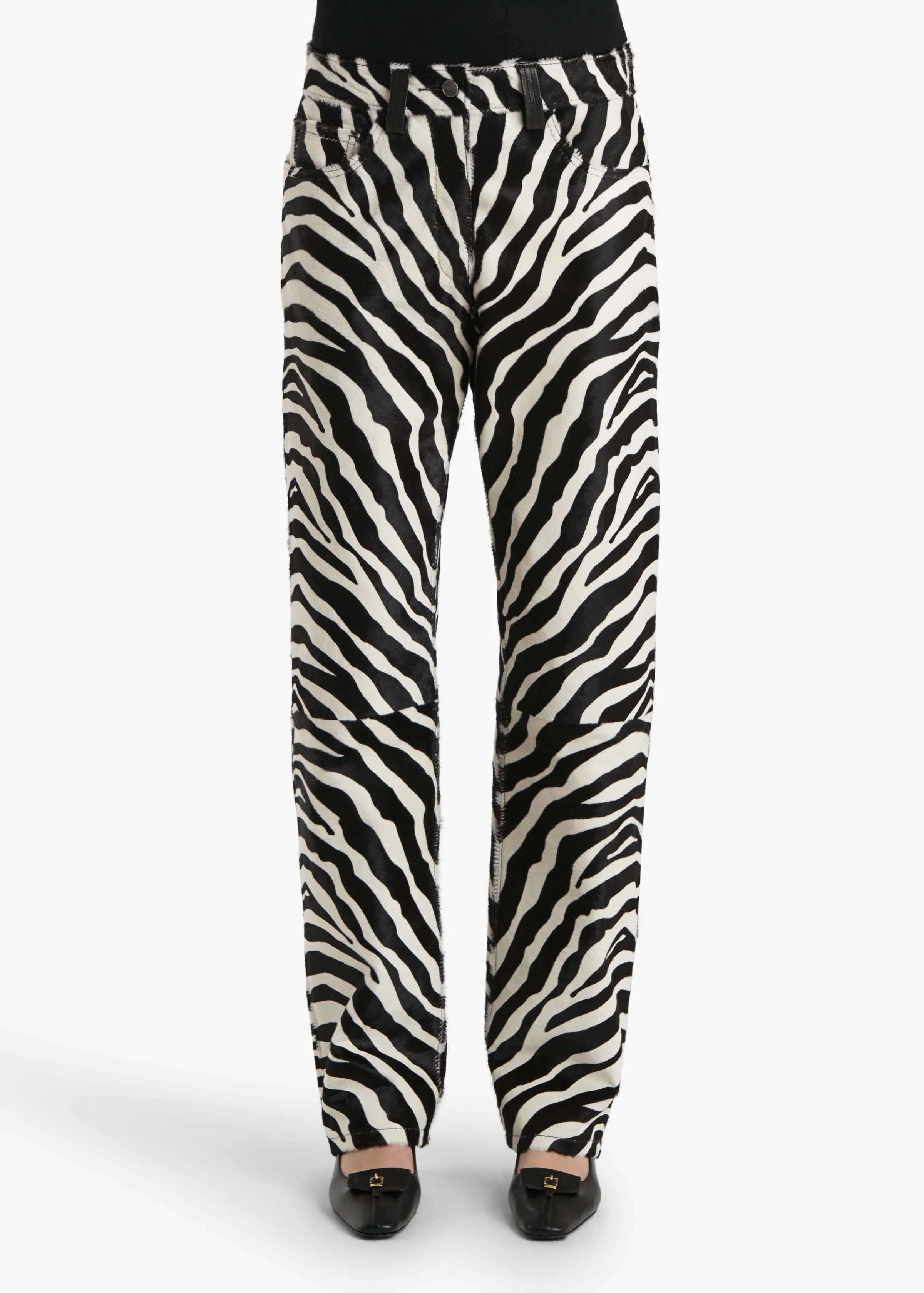 Khaite - Callum Pant in Zebra Print Haircalf - Image 11