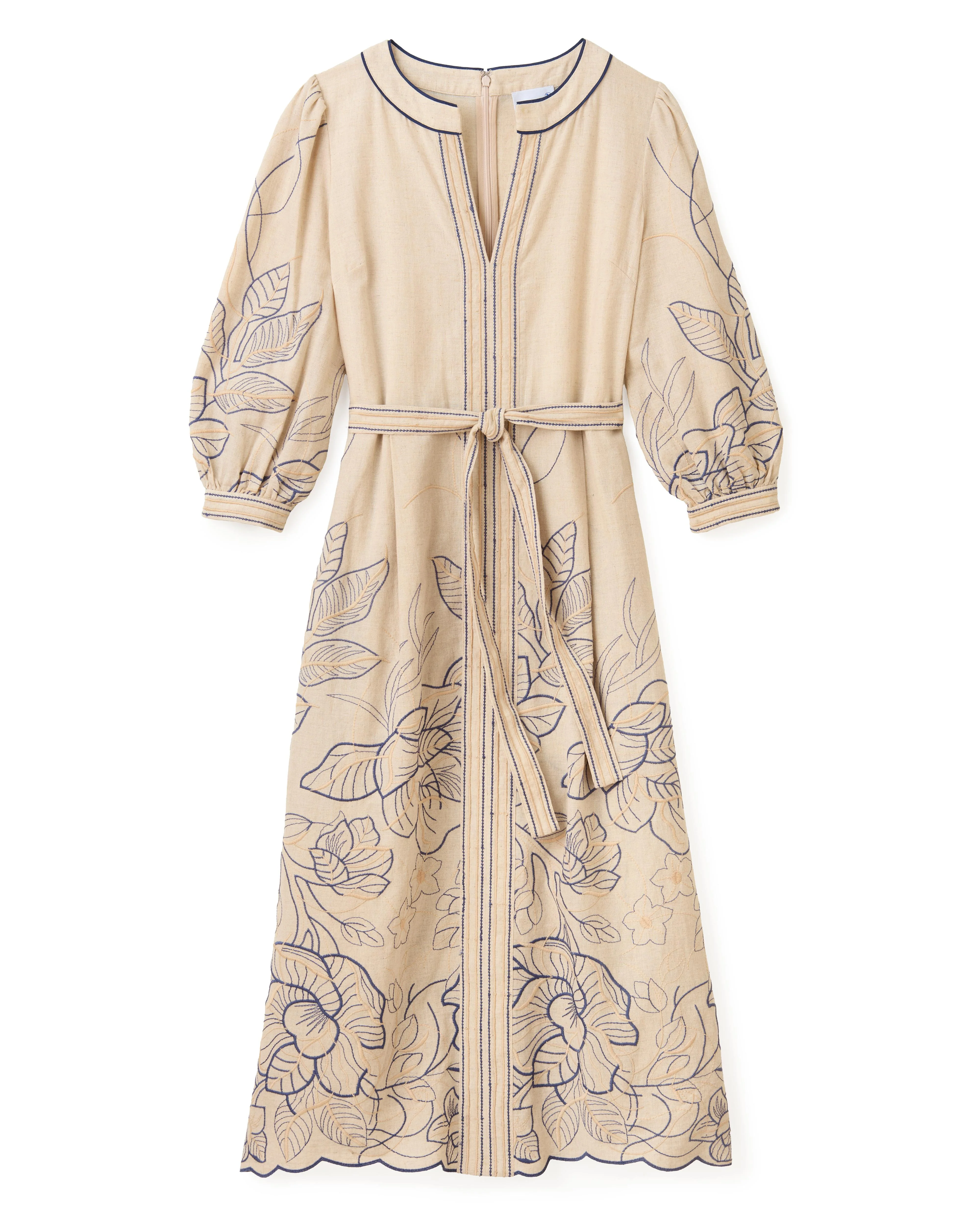 Cartolina - Sandy Midi Dress - Natural Linen