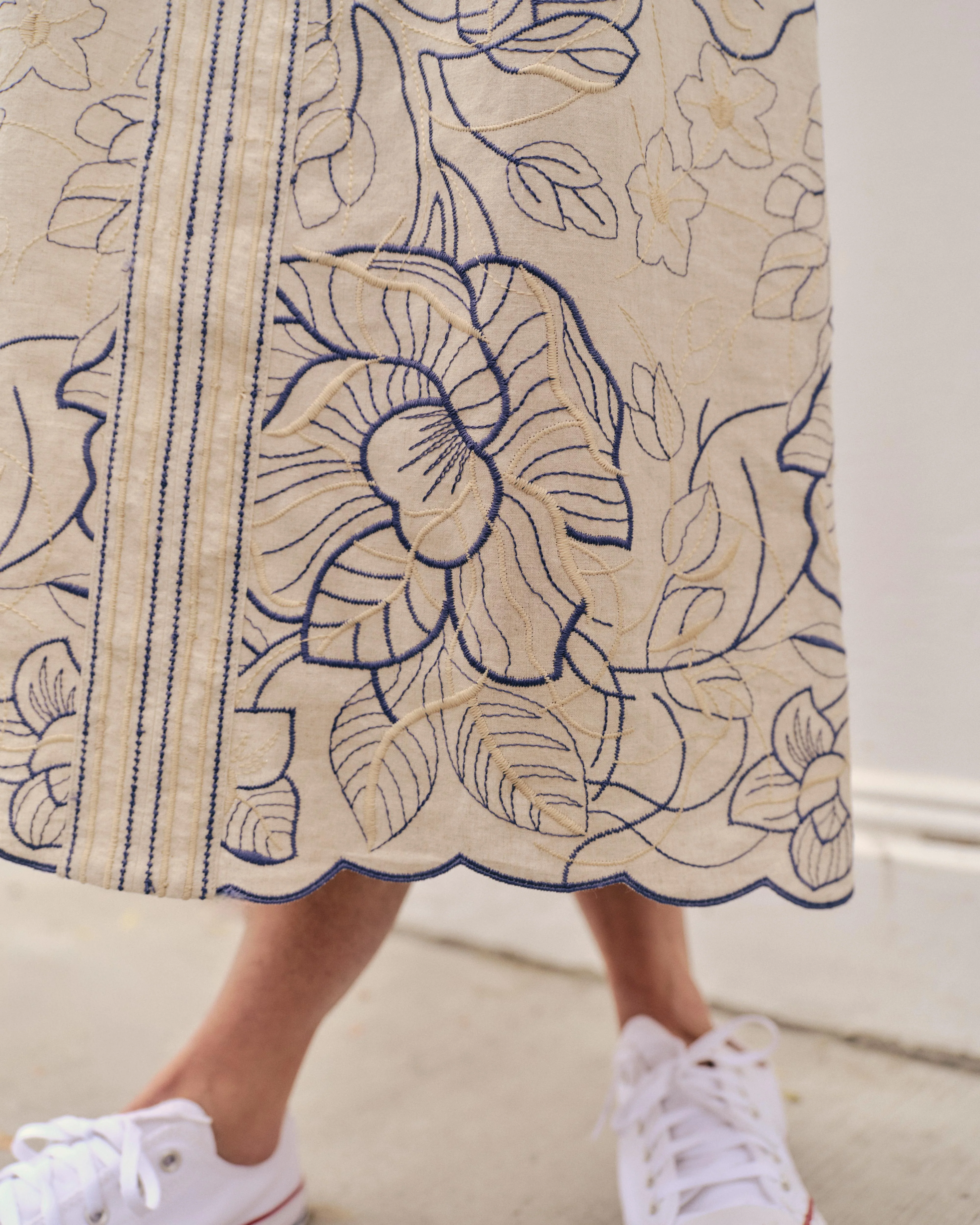 Cartolina - Sandy Midi Dress - Natural Linen - Image 5