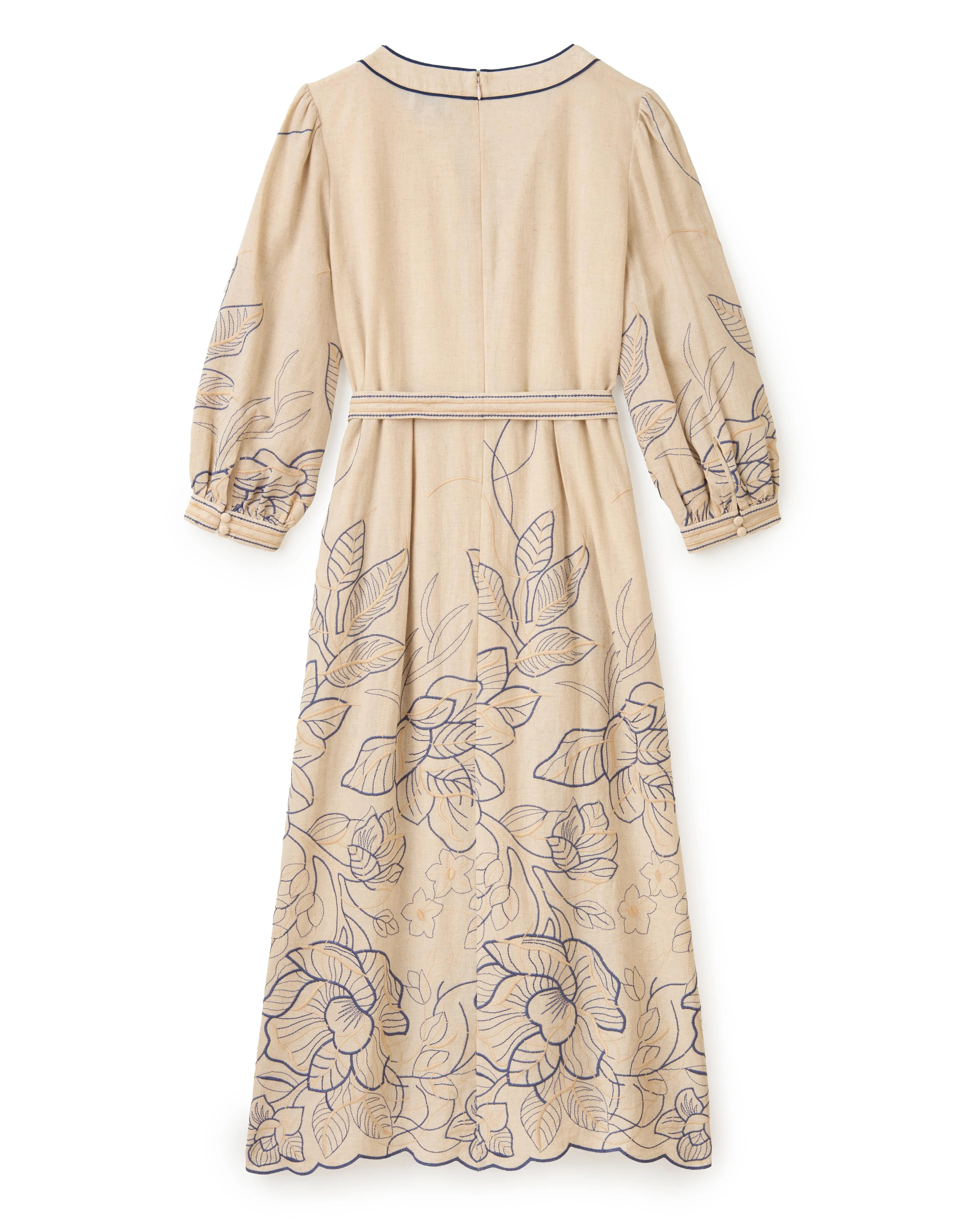 Cartolina - Sandy Midi Dress - Natural Linen - Image 7
