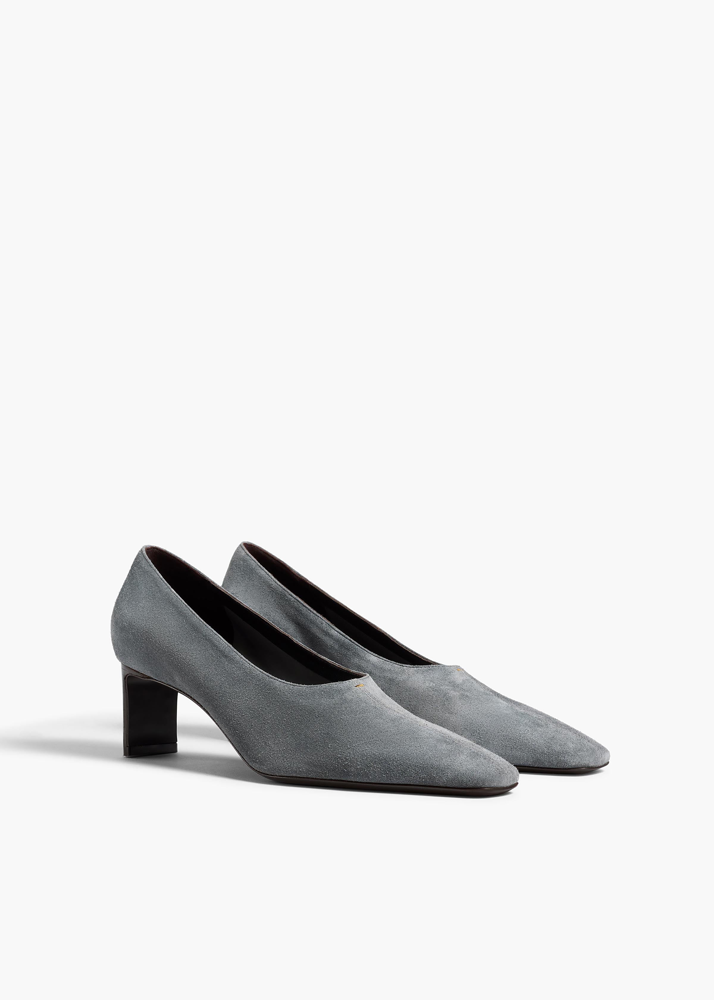 Khaite - Cecilia Pump in Grey Suede - Image 7