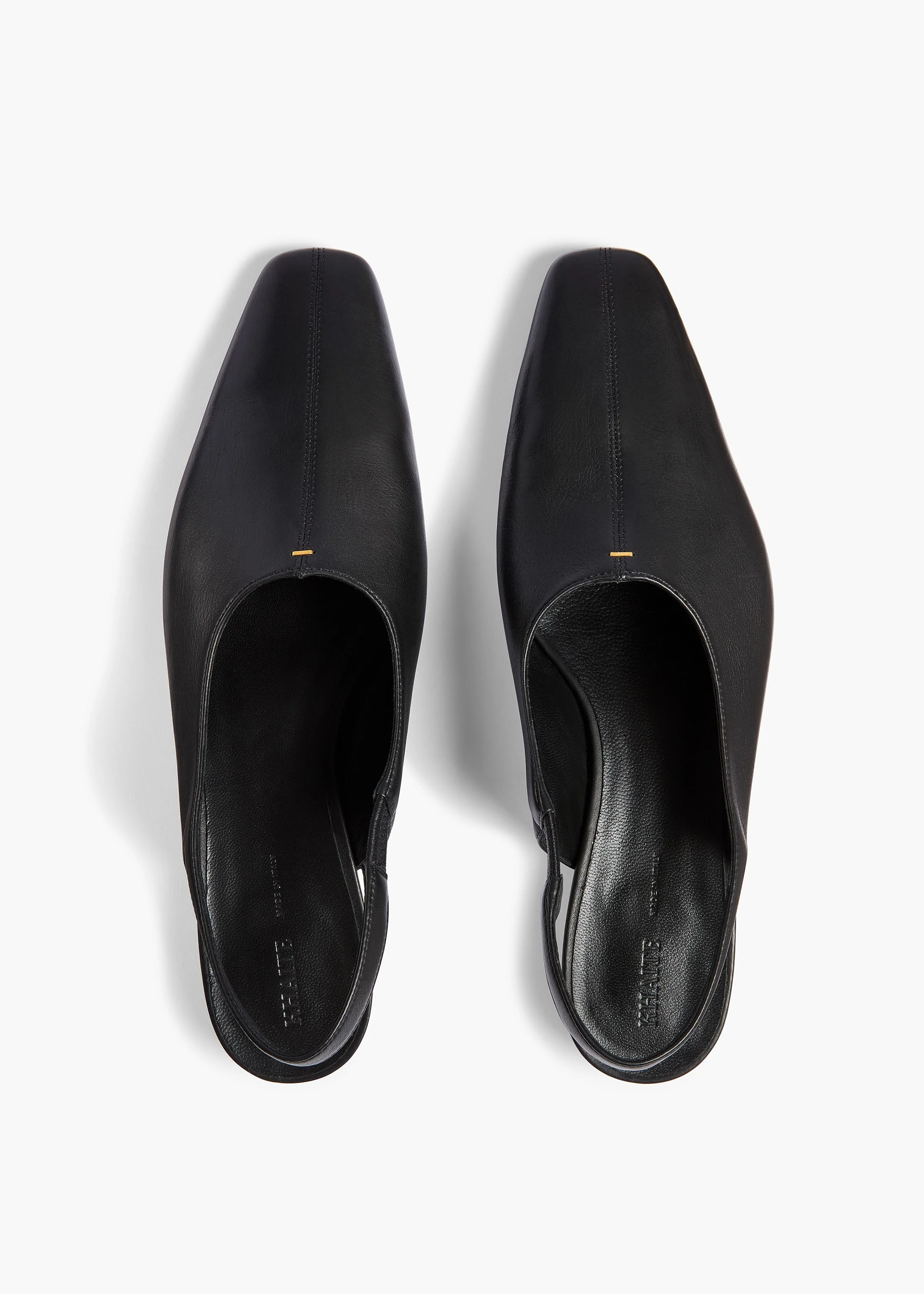 Khaite - Cecilia Slingback Flat in Black Pebbled Leather - Image 10