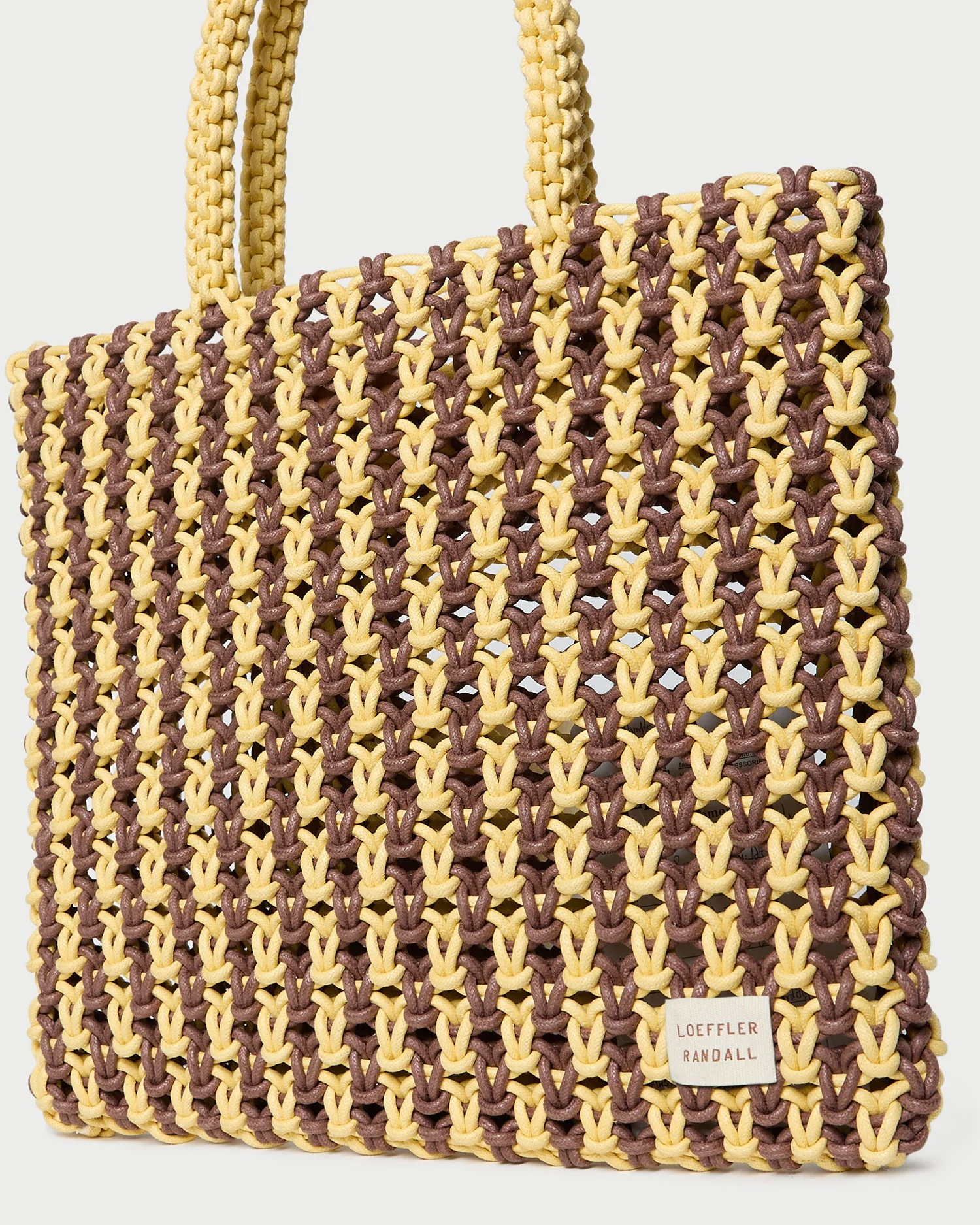 Loeffler Randall - Celia Brown/Butter Stripe Tote Bag - Image 3