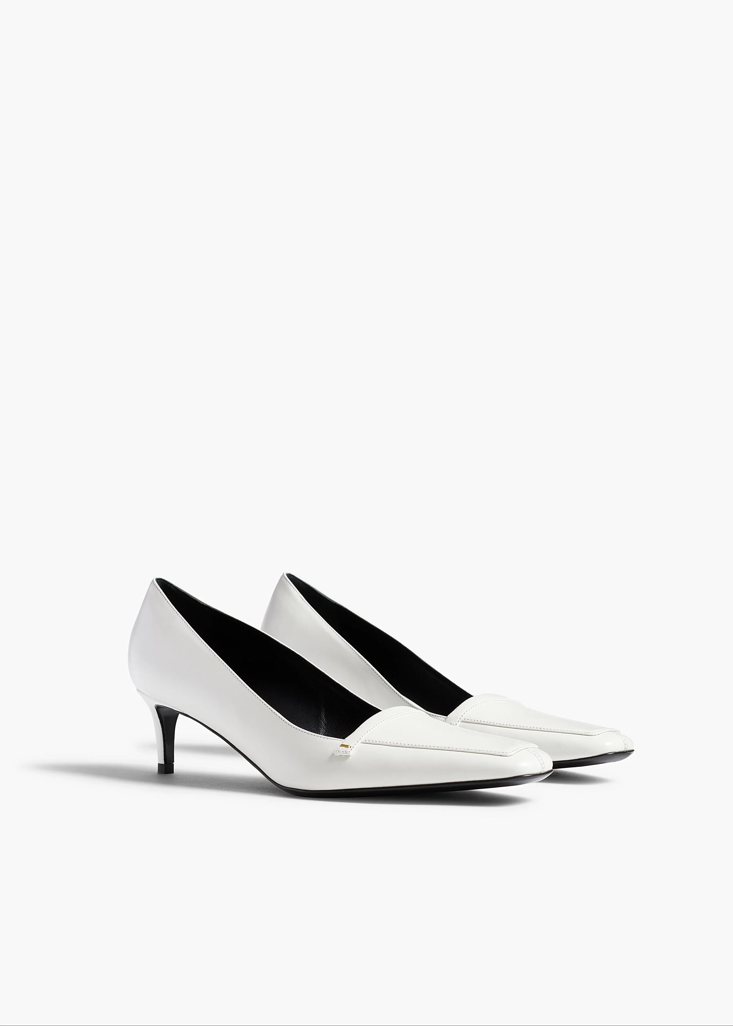 Khaite - Celia Pump in Optic White Leather - Image 2
