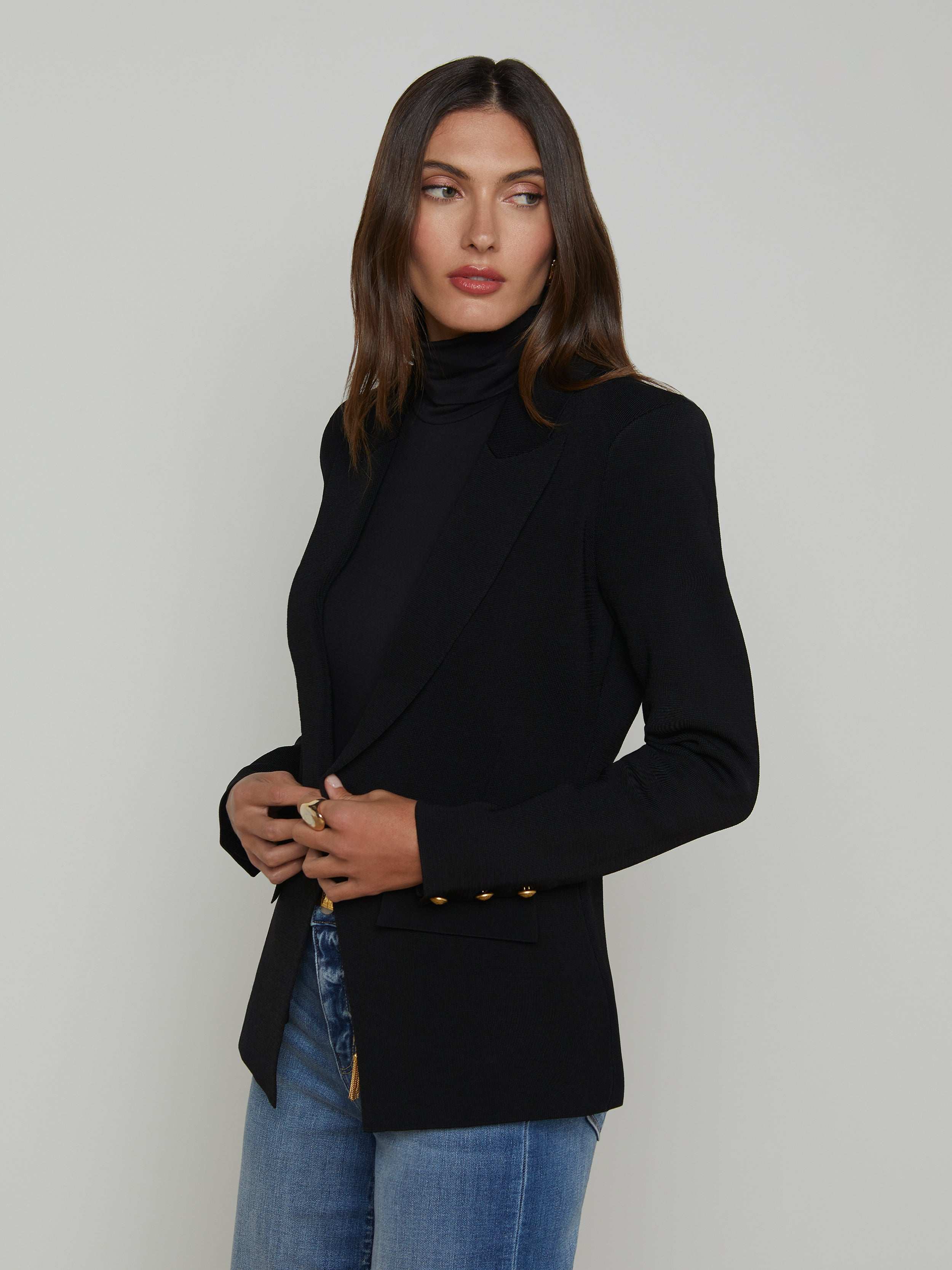 L'AGENCE - Chamberlain Knit Blazer - Image 8