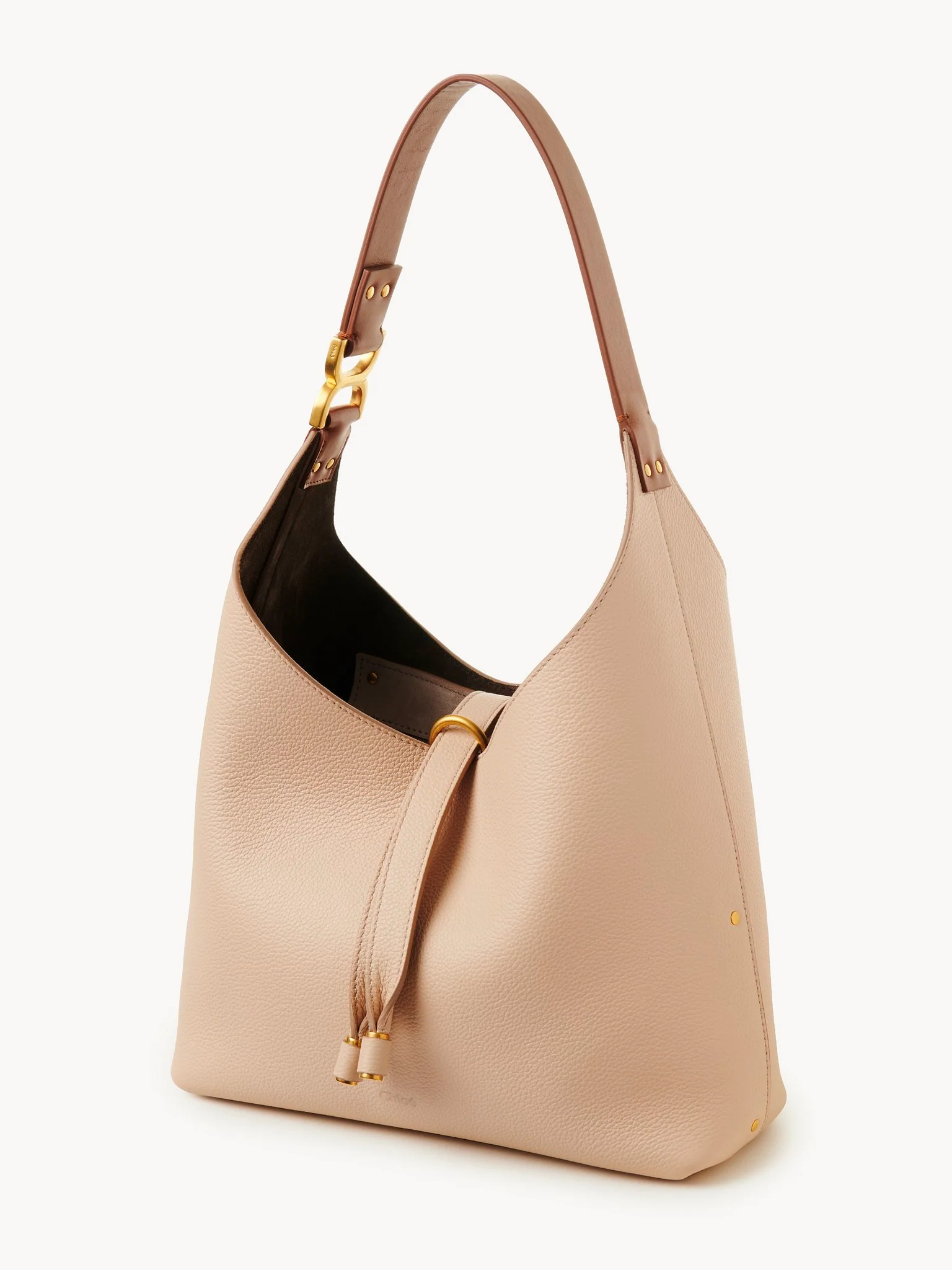 Chloé - Small Marcie hobo bag in grained leather - Image 5