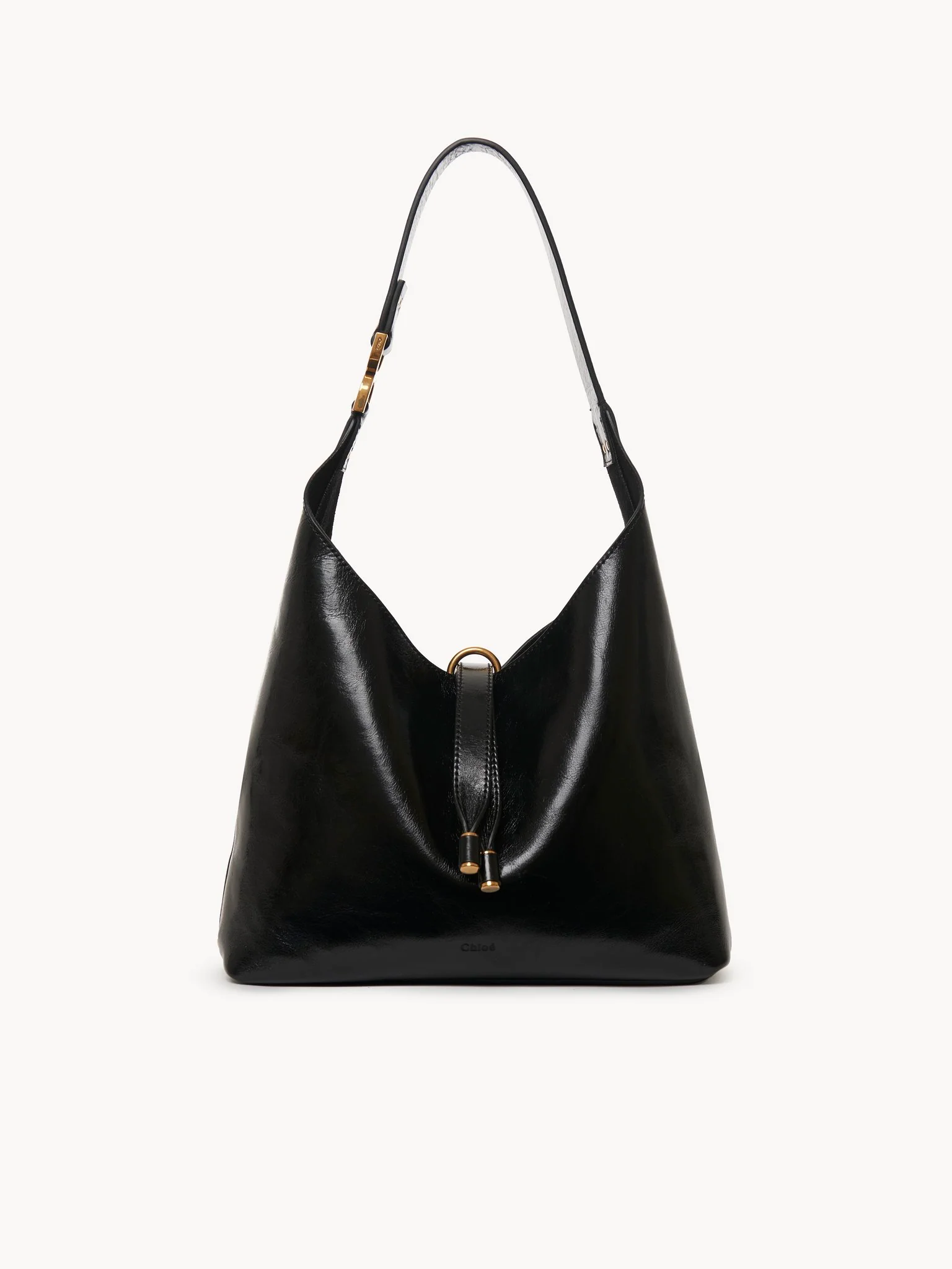 Chloé - Small Marcie hobo bag in shiny leather - Image 8