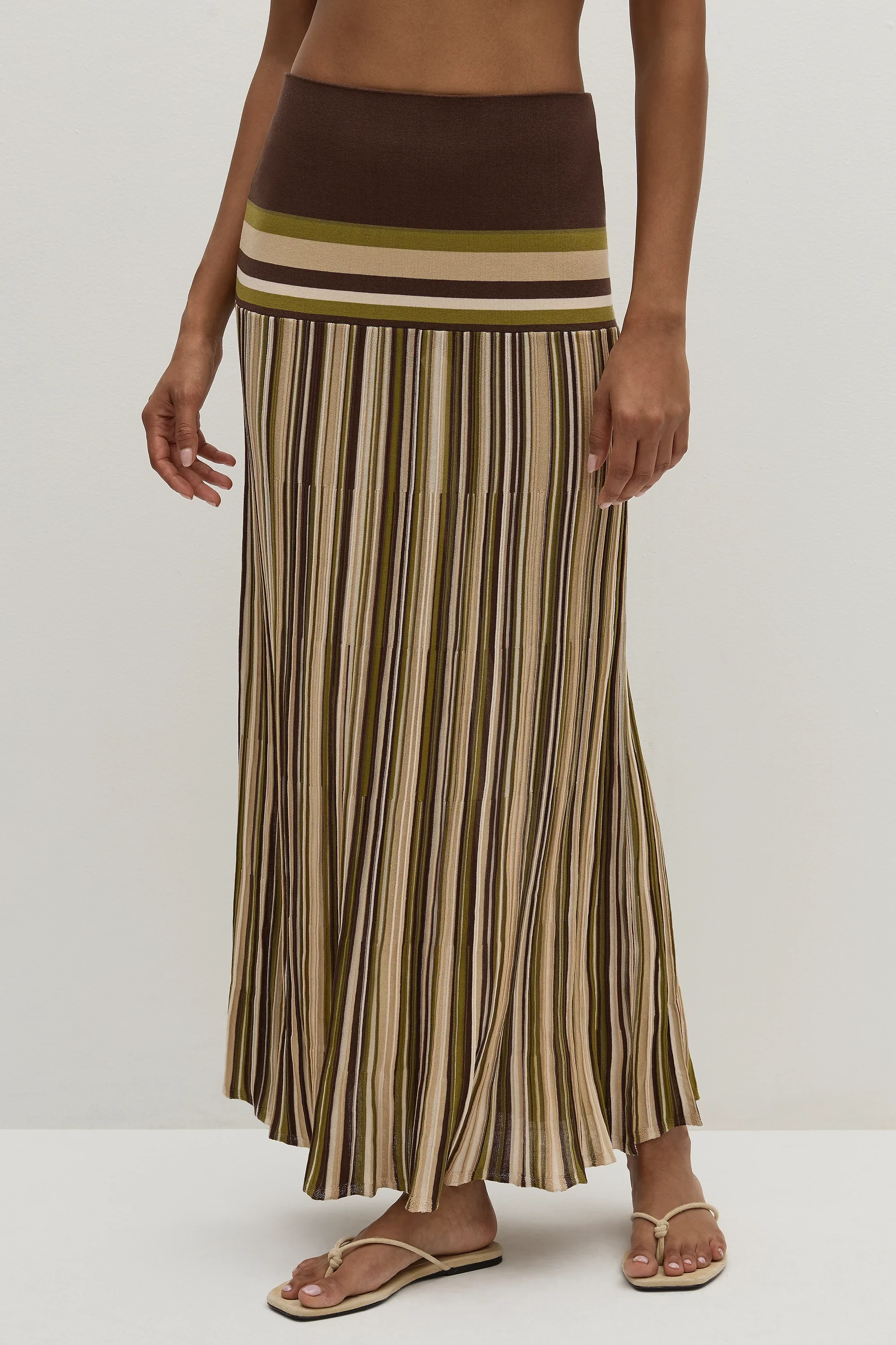 Faithfull - Citara Skirt Espresso Pine Stripe - Final Sale - Image 3