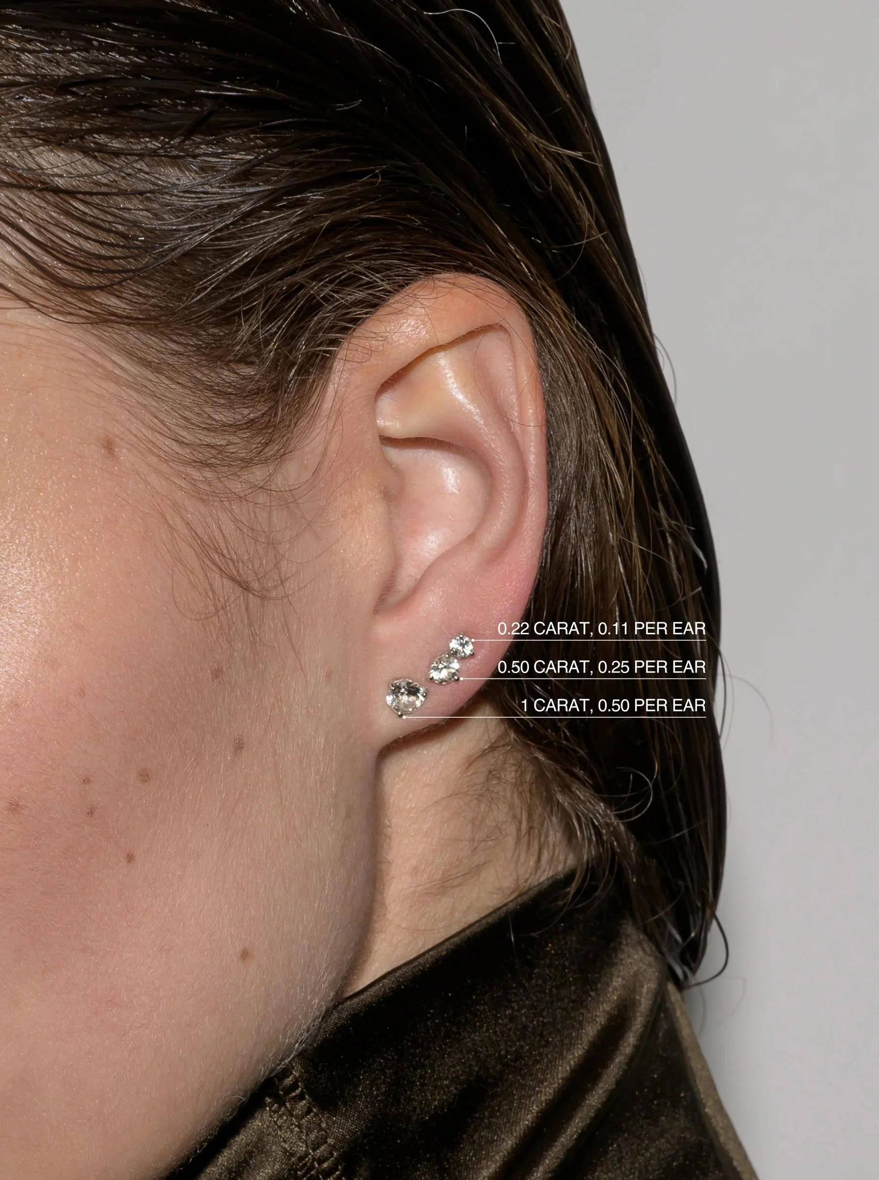 Dorsey - CLASSIC MARTINI STUD EARRINGS IN MOISSANITE - Image 3