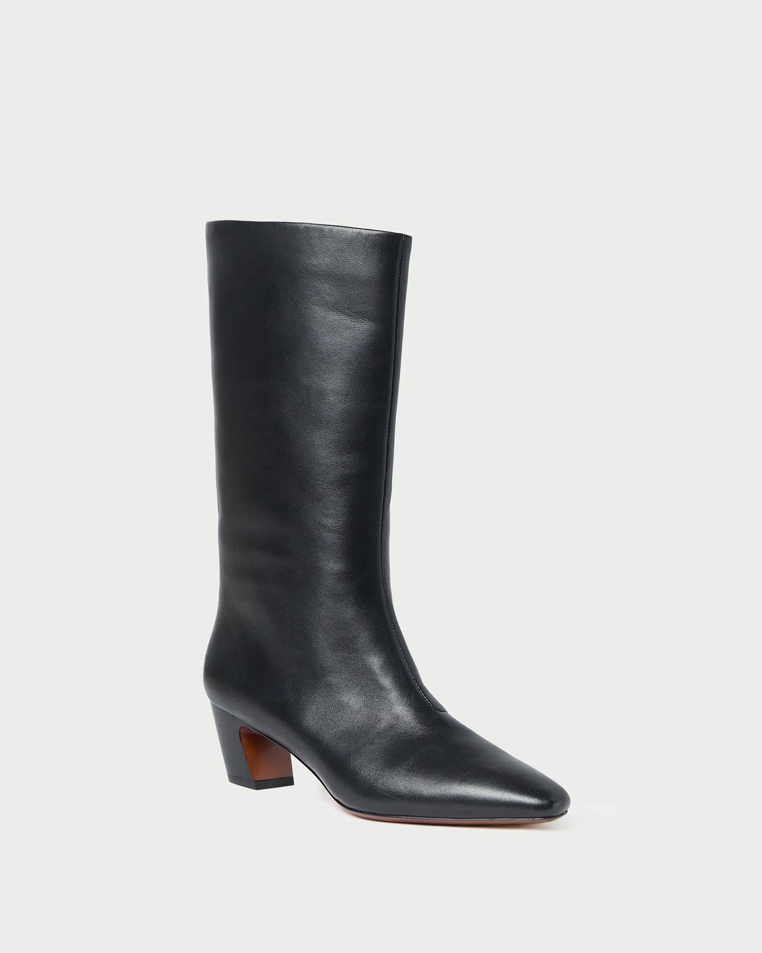 Loeffler Randall - Cleo Black Leather Mid - Calf Boot - Image 4