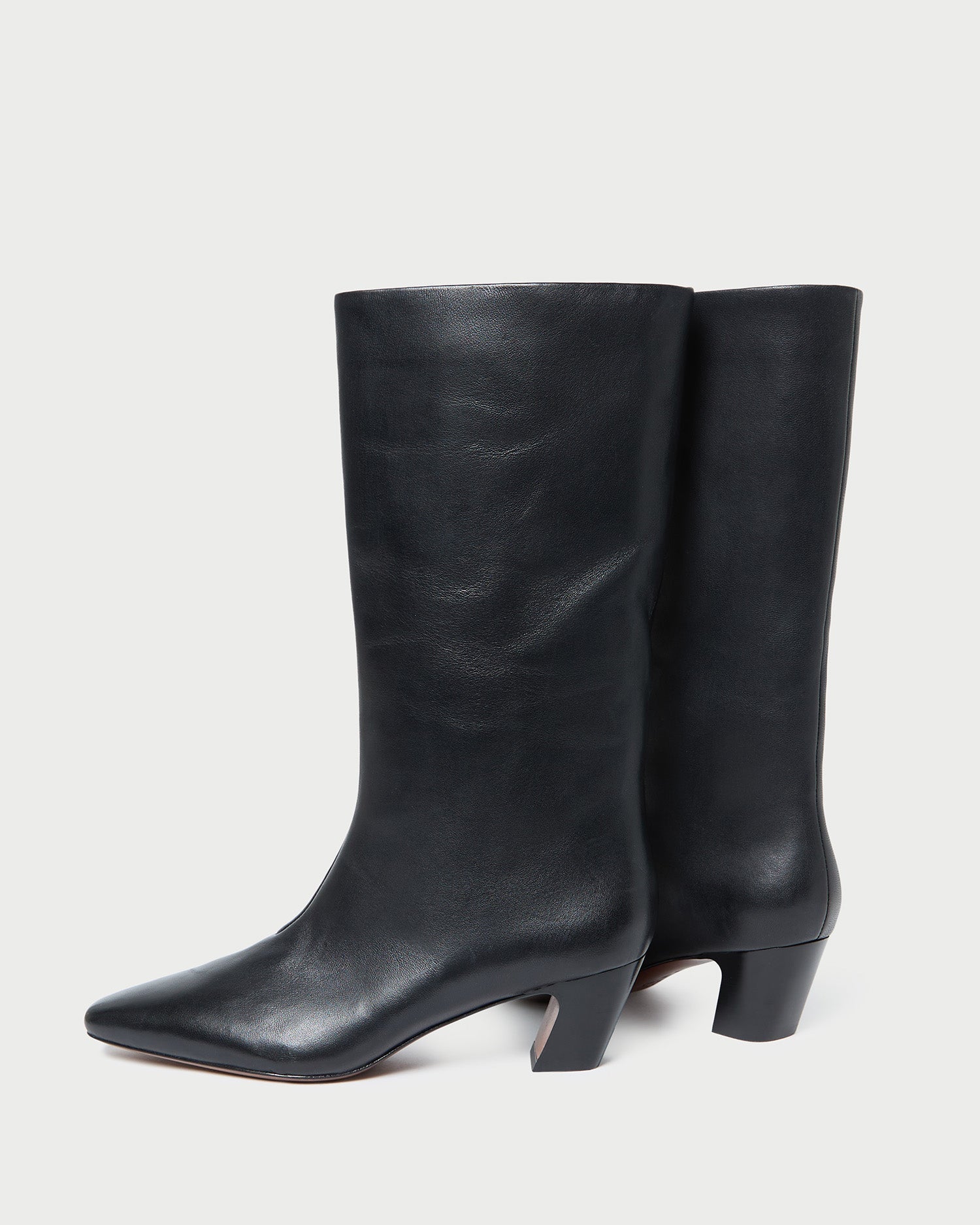 Loeffler Randall - Cleo Black Leather Mid - Calf Boot - Image 5