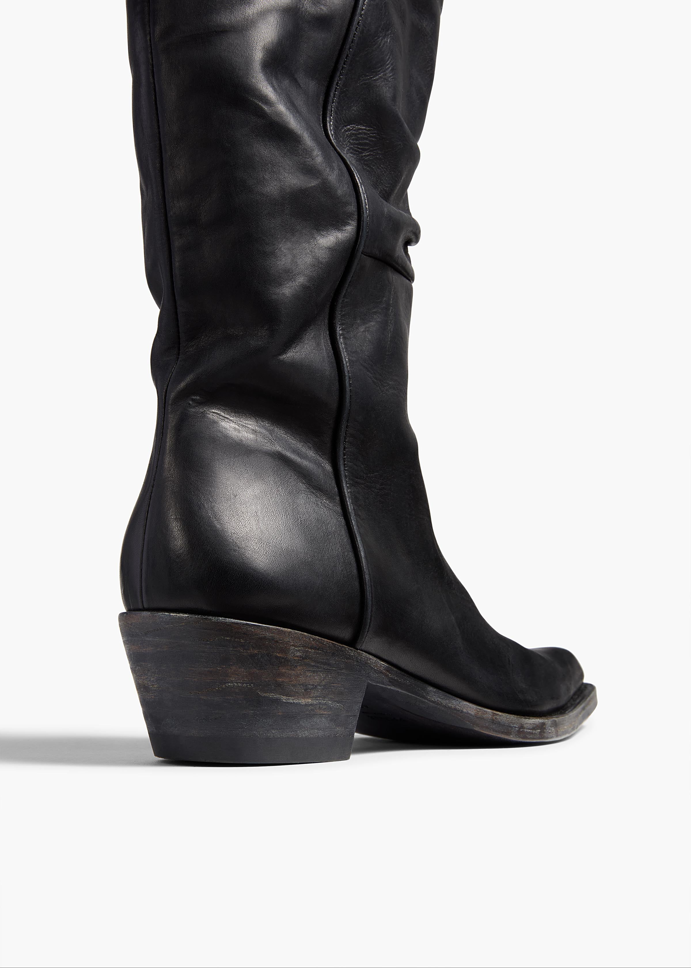Khaite - Clive Boot in Black Leather - Image 9