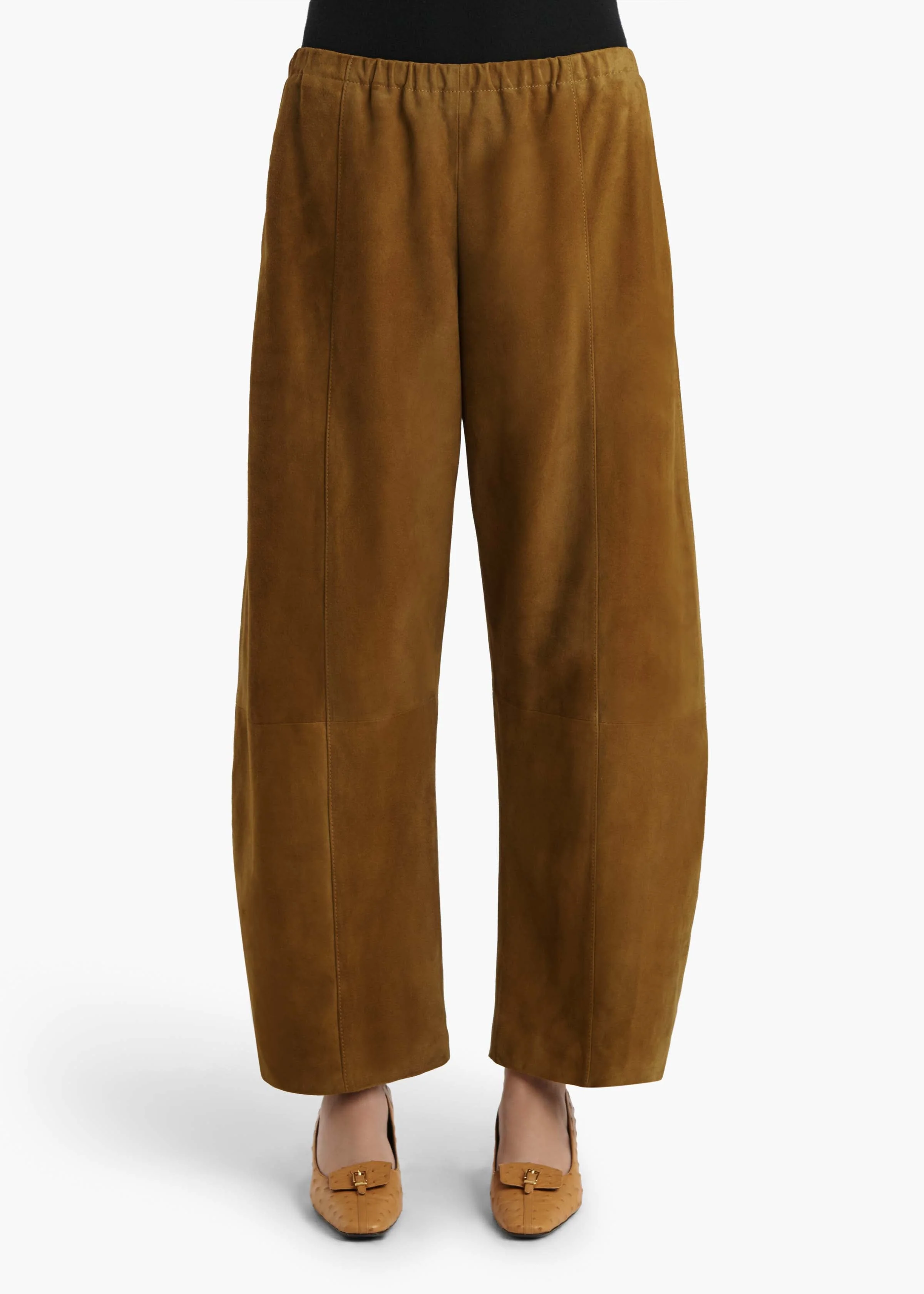 Khaite - Clover Pant in Toffee Suede - Image 3