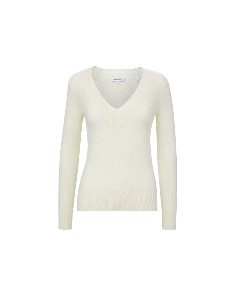 Veronica Beard - Coleta V - Neck Cashmere Sweater - Image 10