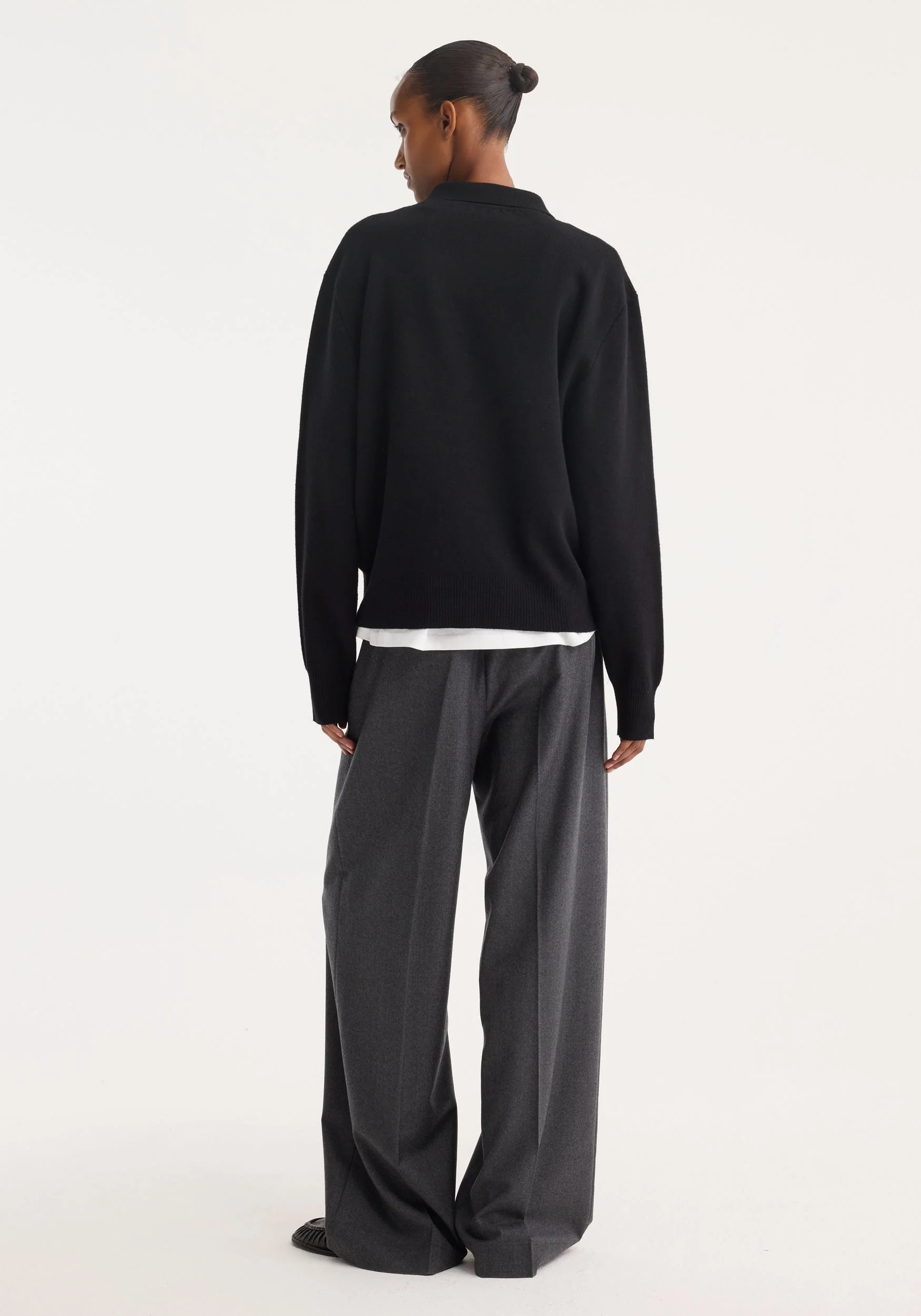 ROHE - Compact knitted polo | black - Image 5