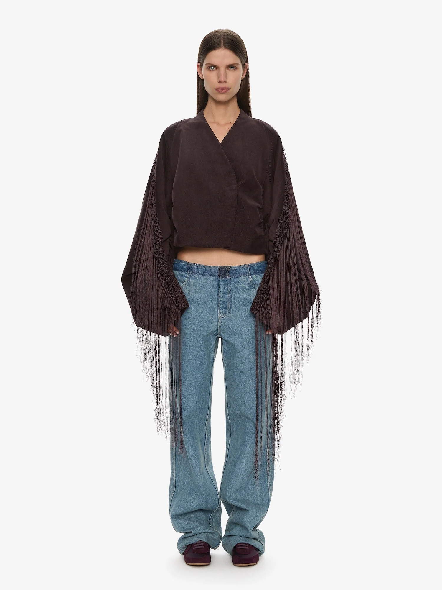 Christopher Esber - Corduroy Cocoon Fringed Jacket - Image 7
