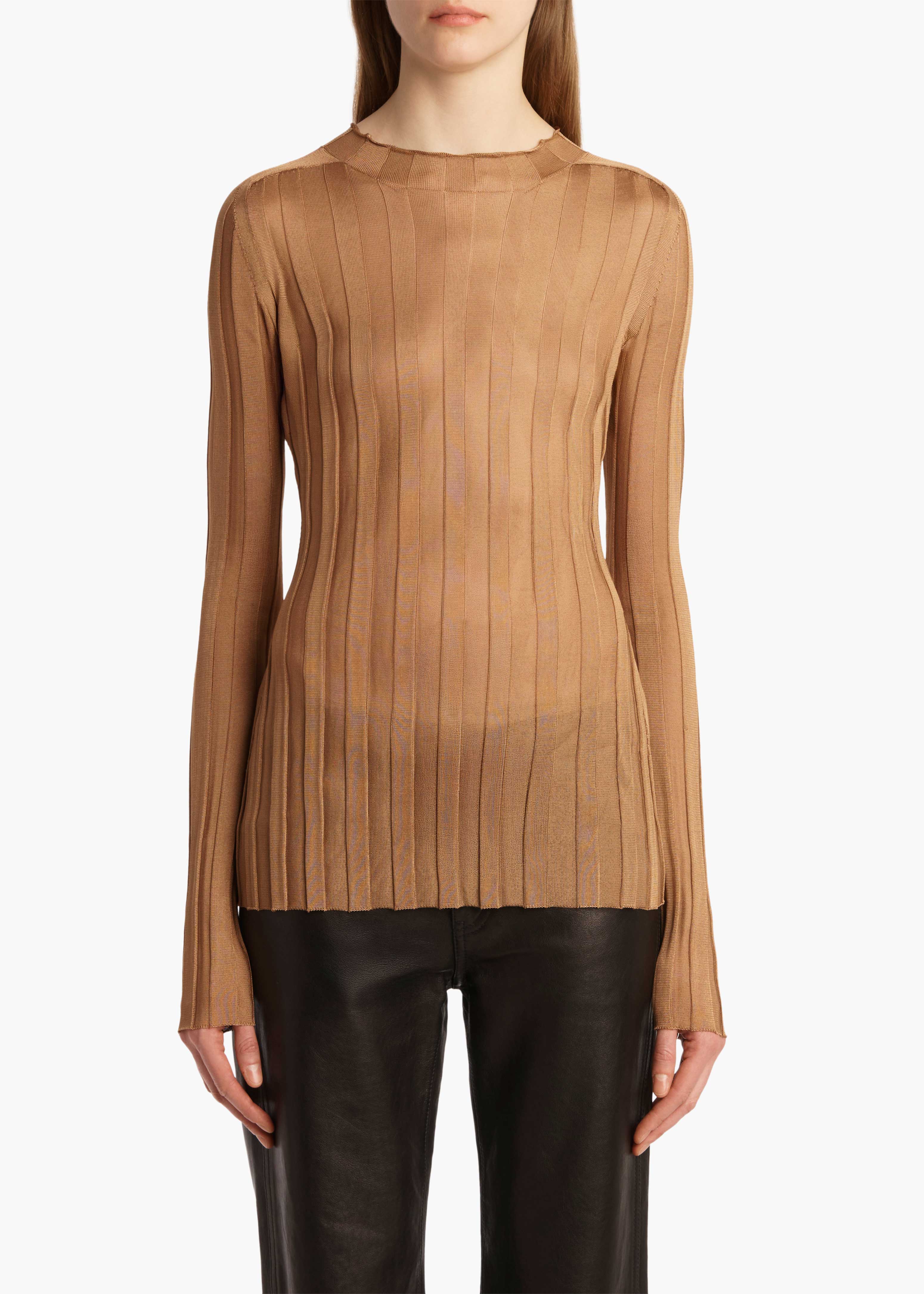 Khaite - Cosette Top in Almond - Image 3