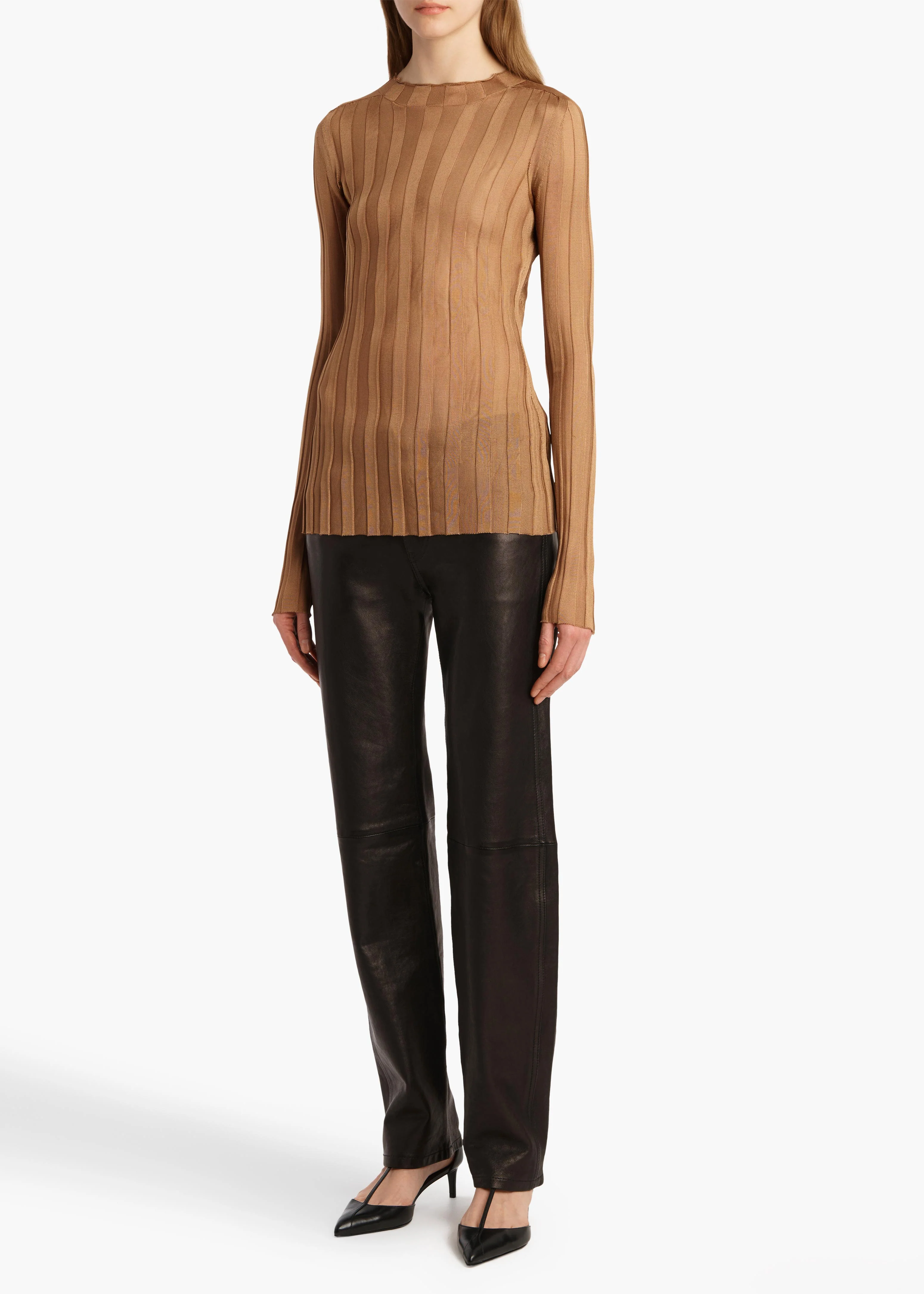 Khaite - Cosette Top in Almond - Image 9